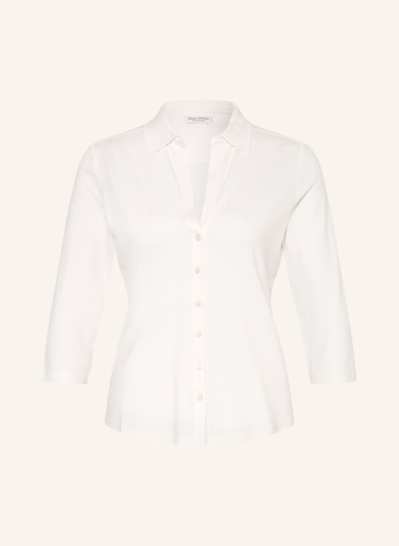 Marc O'Polo Jerseyblouse met 3/4-mouwen: WIT
