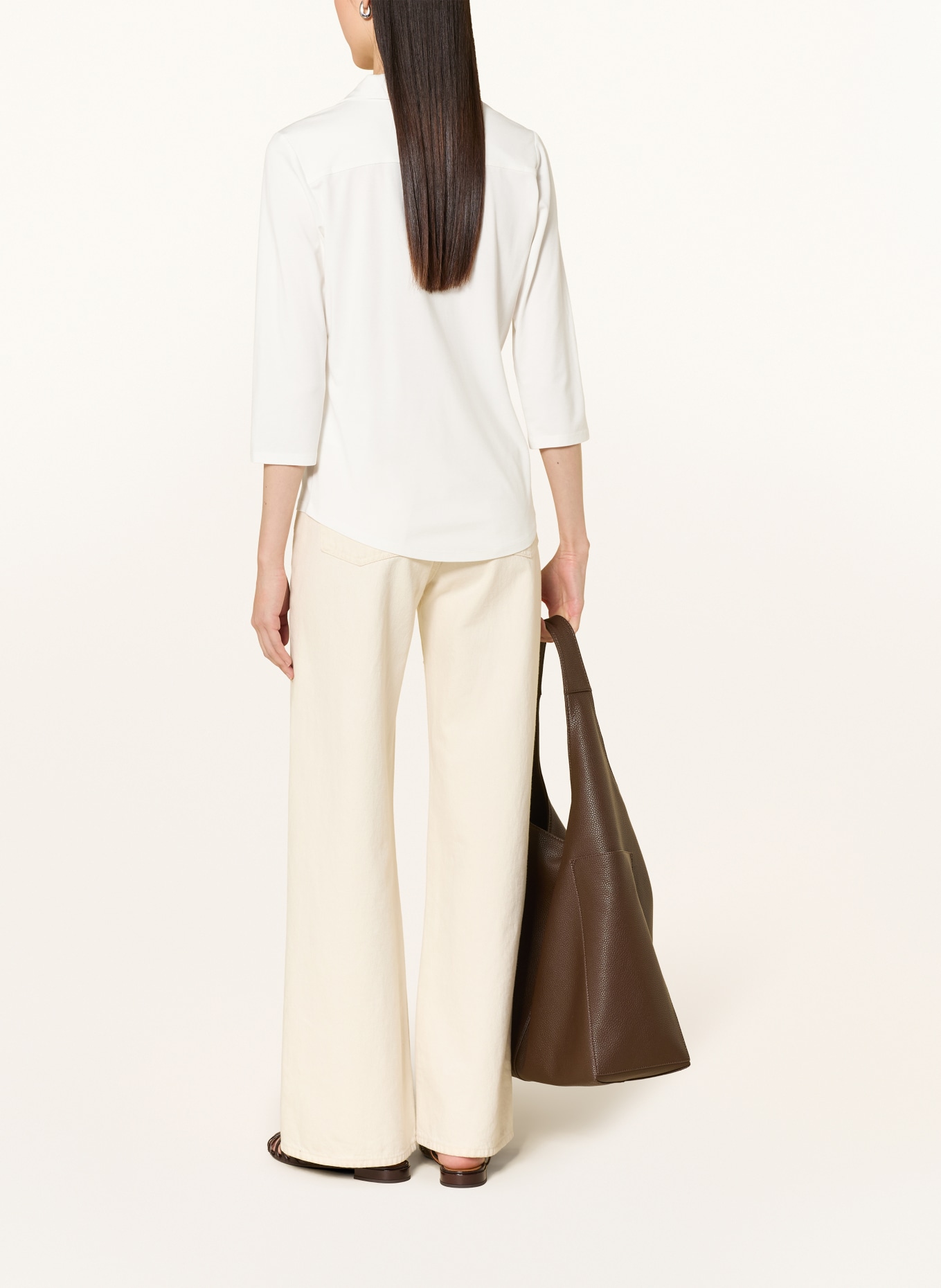 Marc O'Polo Jerseyblouse met 3/4-mouwen: WIT