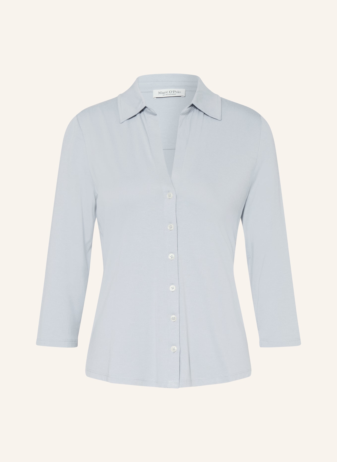Marc O'Polo Jerseyblouse met 3/4-mouwen: BLAUWGRIJS