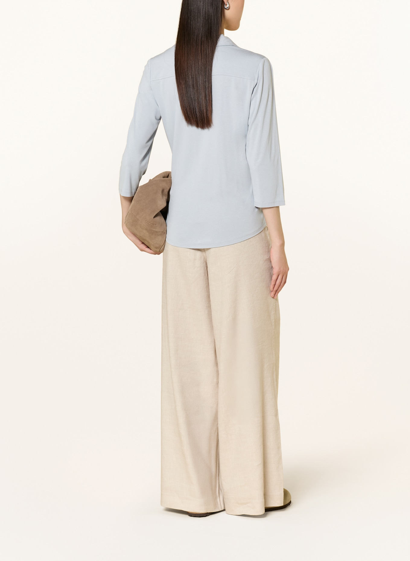 Marc O'Polo Jerseyblouse met 3/4-mouwen: BLAUWGRIJS