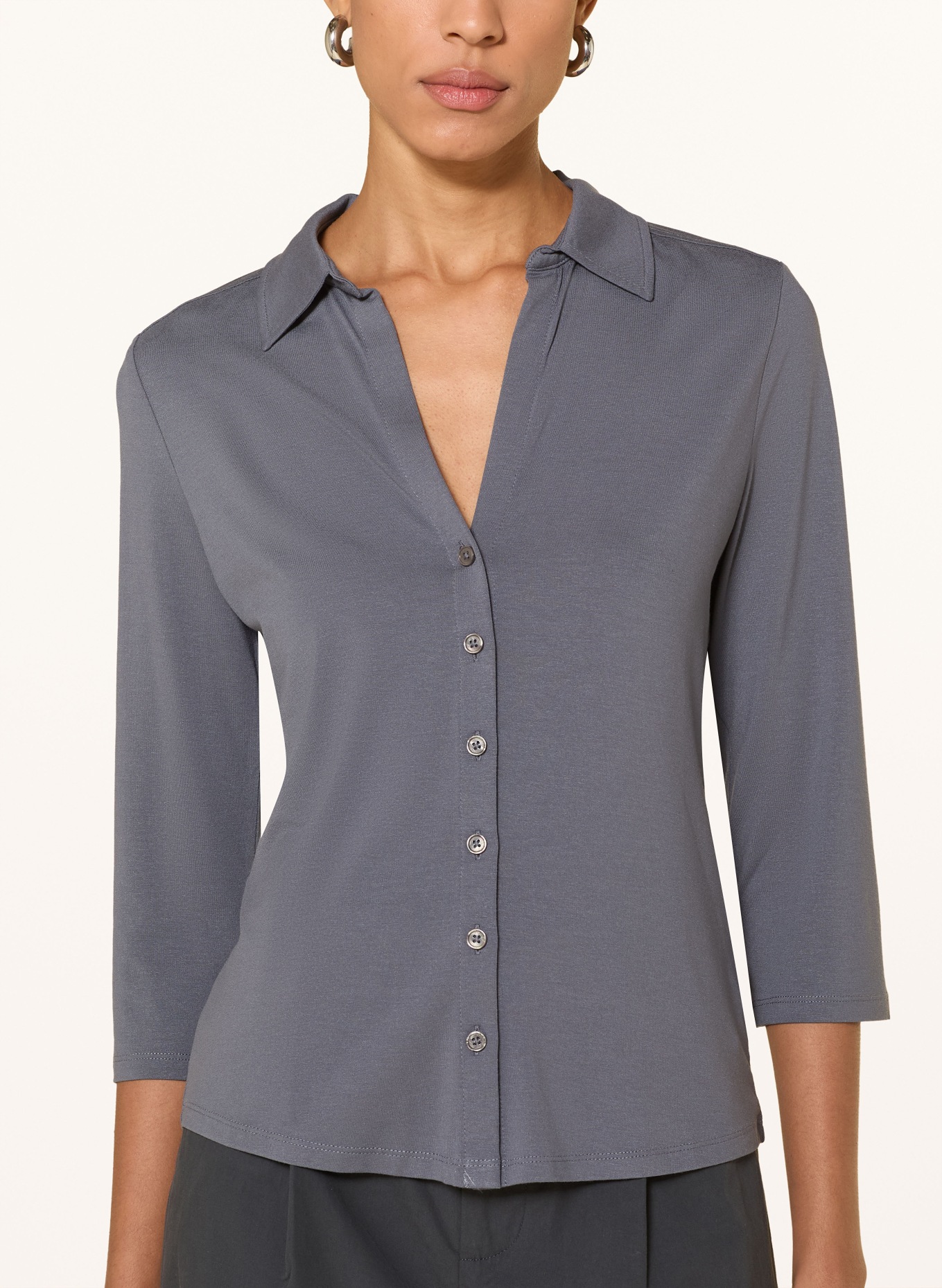 Marc O'Polo Jerseyová blůza s 3/4 rukávy: ŠEDÁ