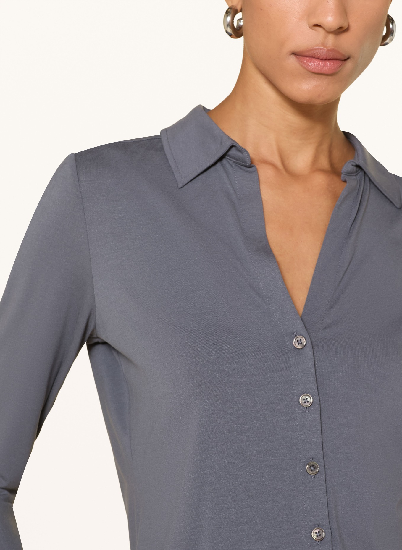 Marc O'Polo Jerseyová blůza s 3/4 rukávy: ŠEDÁ