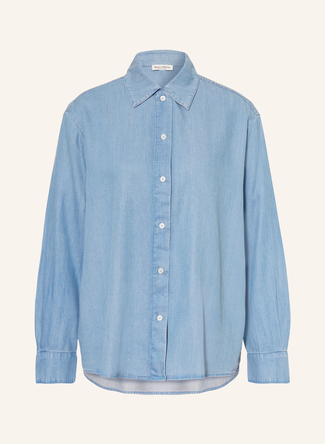 Marc O'Polo Denim-look shirt blouse: LIGHT BLUE