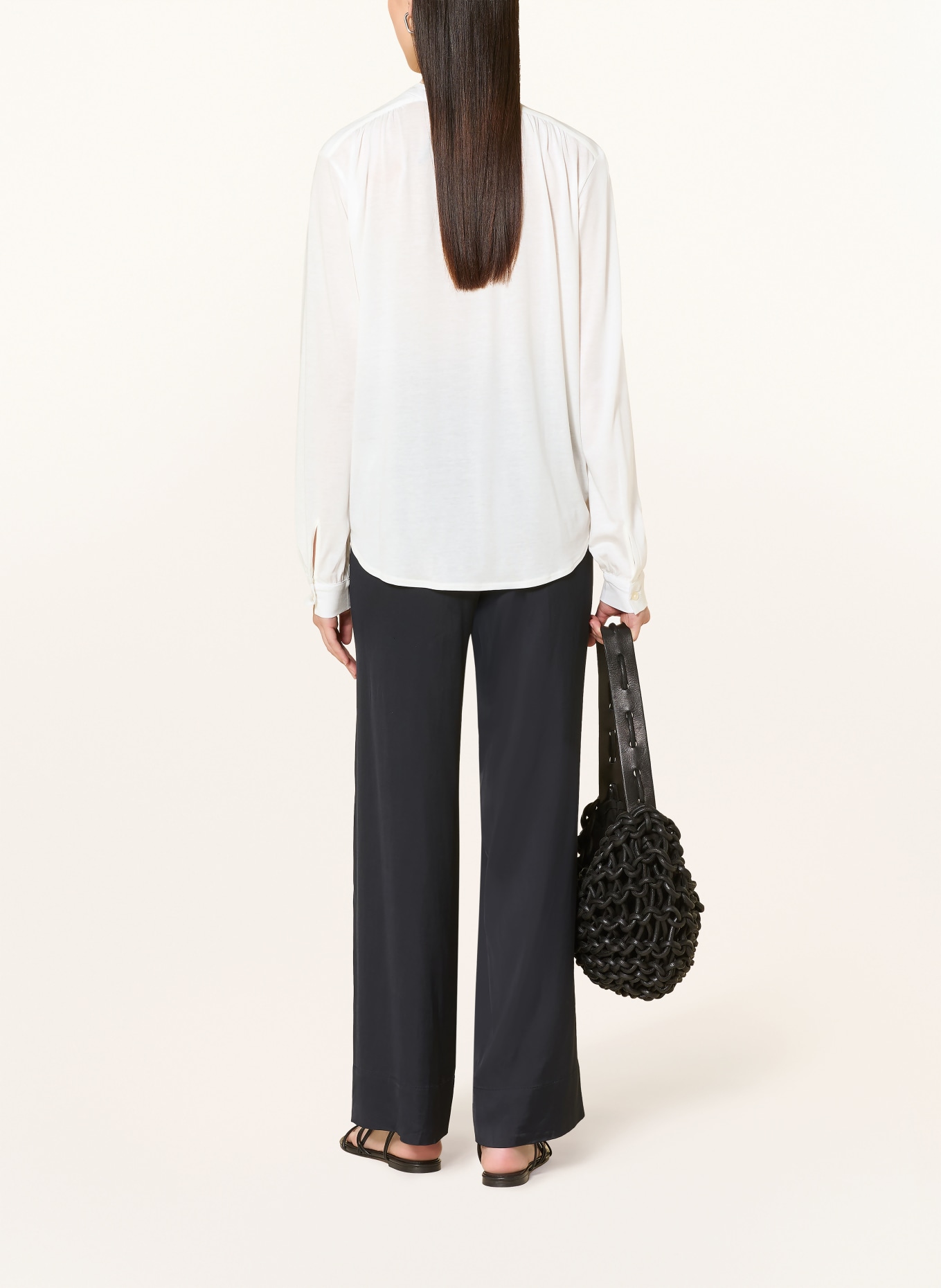 Marc O'Polo chemisier en jersey: BLANC