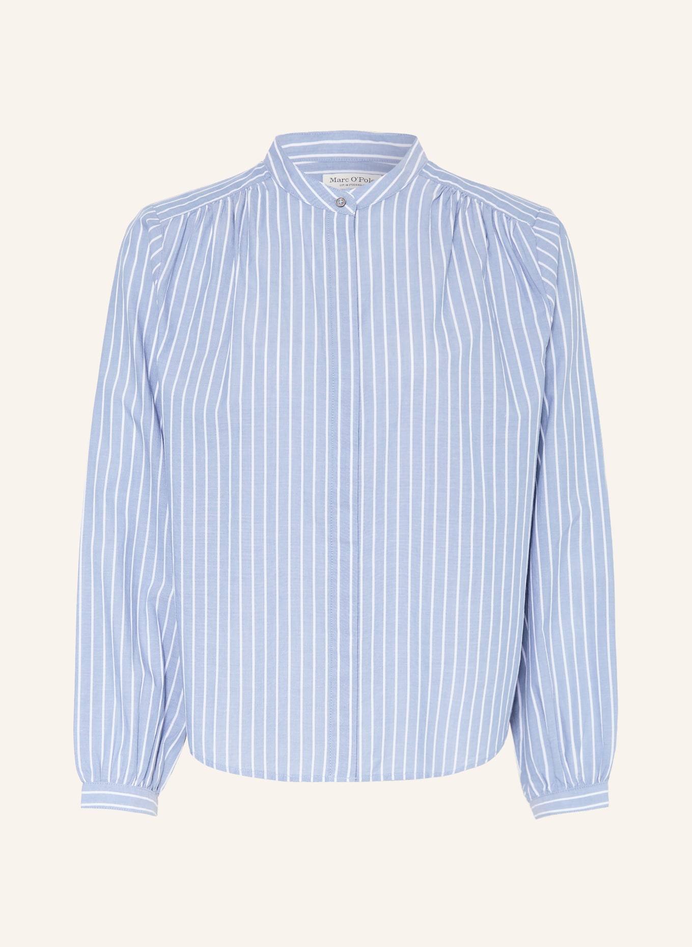Marc O'Polo Bluse: HELLBLAU / WEISS