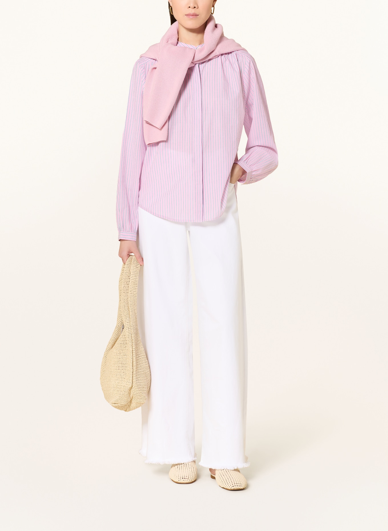 Marc O'Polo chemisier: ROSE / BLEU FONCÉ / BLANC