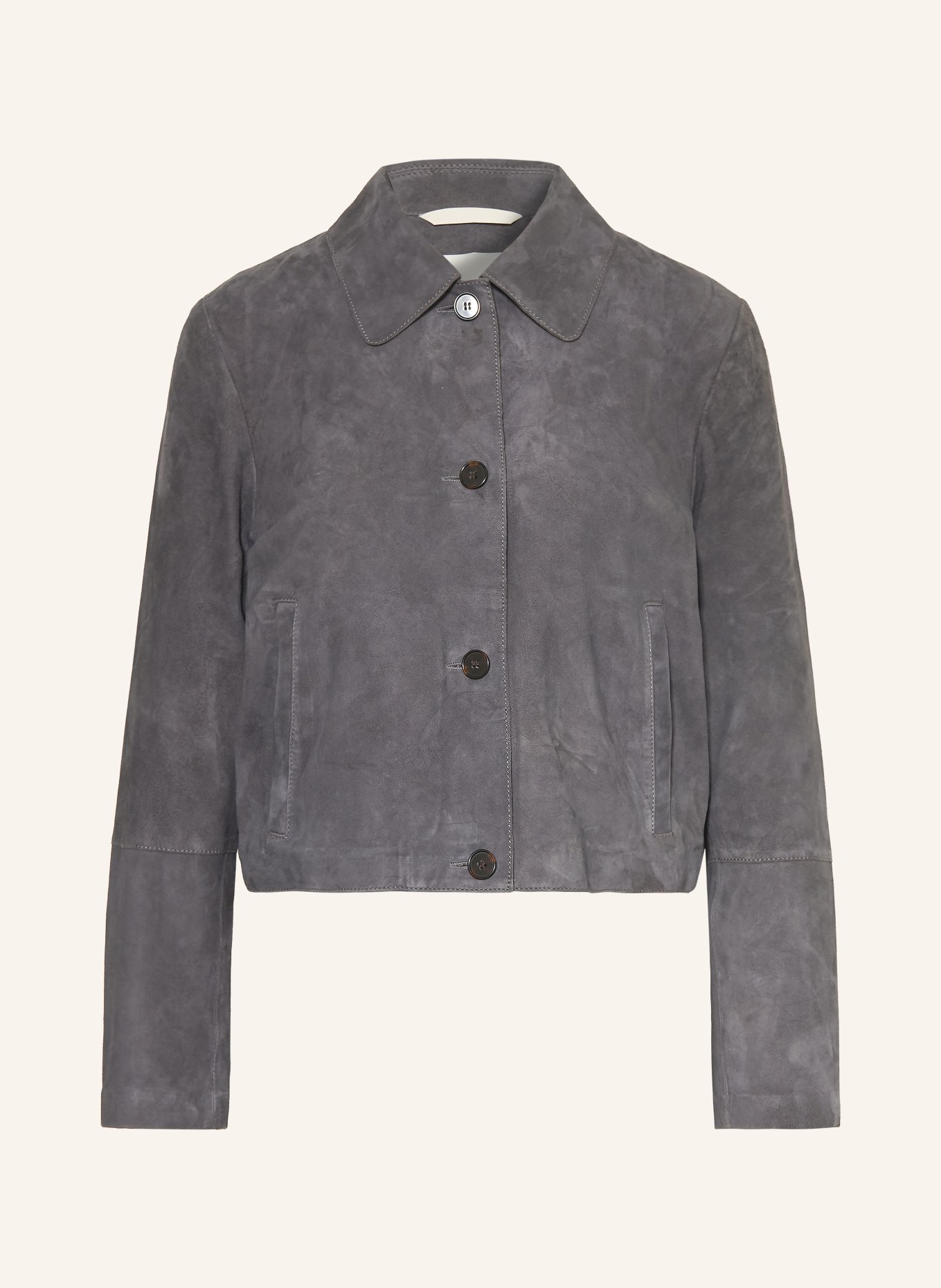 Marc O'Polo veste en cuir: GRIS FONCÉ