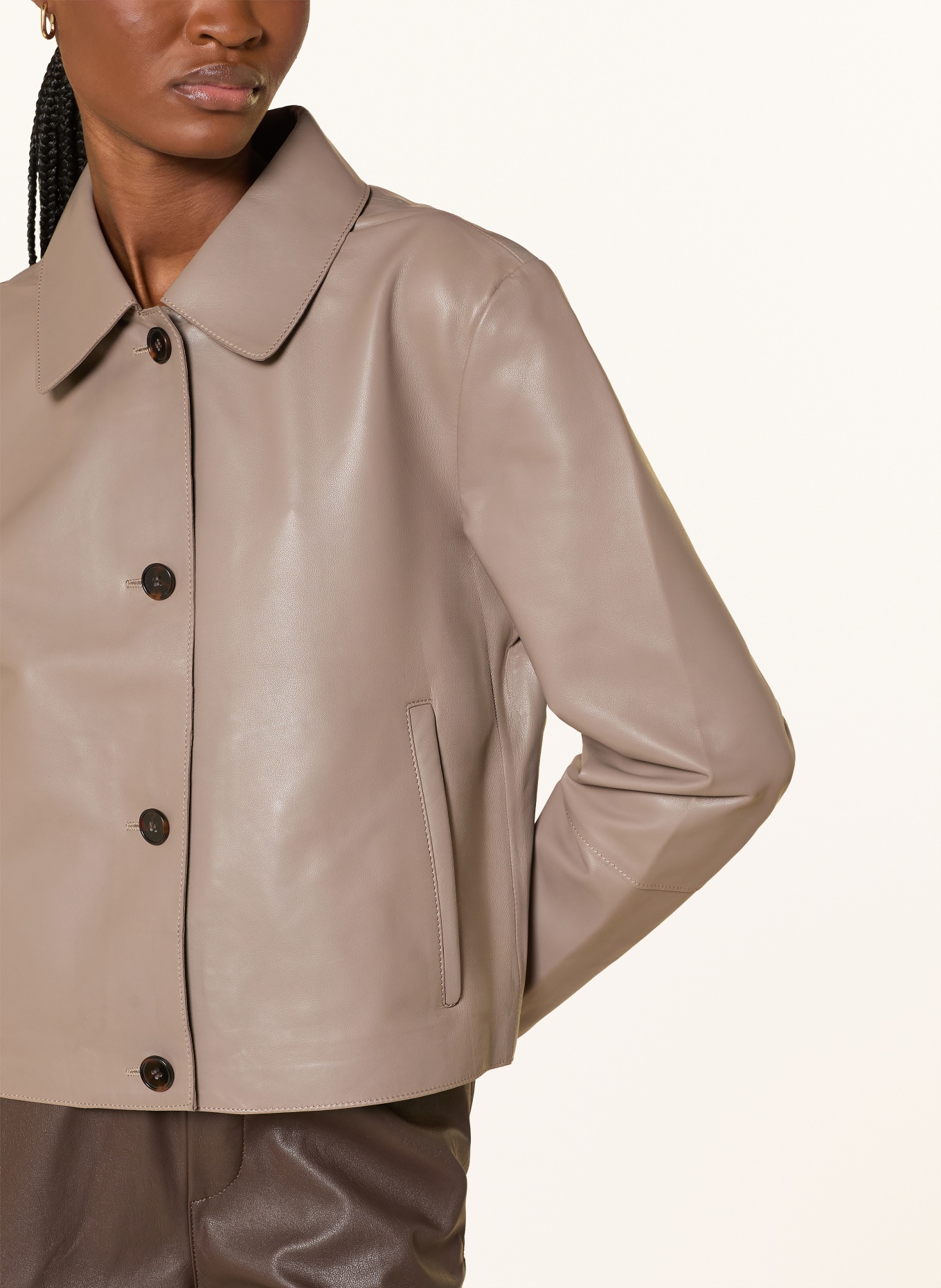 Marc O'Polo Lederjacke: BEIGE