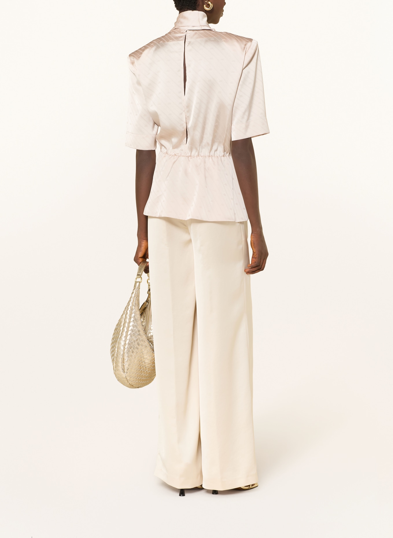 GESTUZ Blusenshirt BXGTERESA aus Satin mit 3/4-Arm: CREME