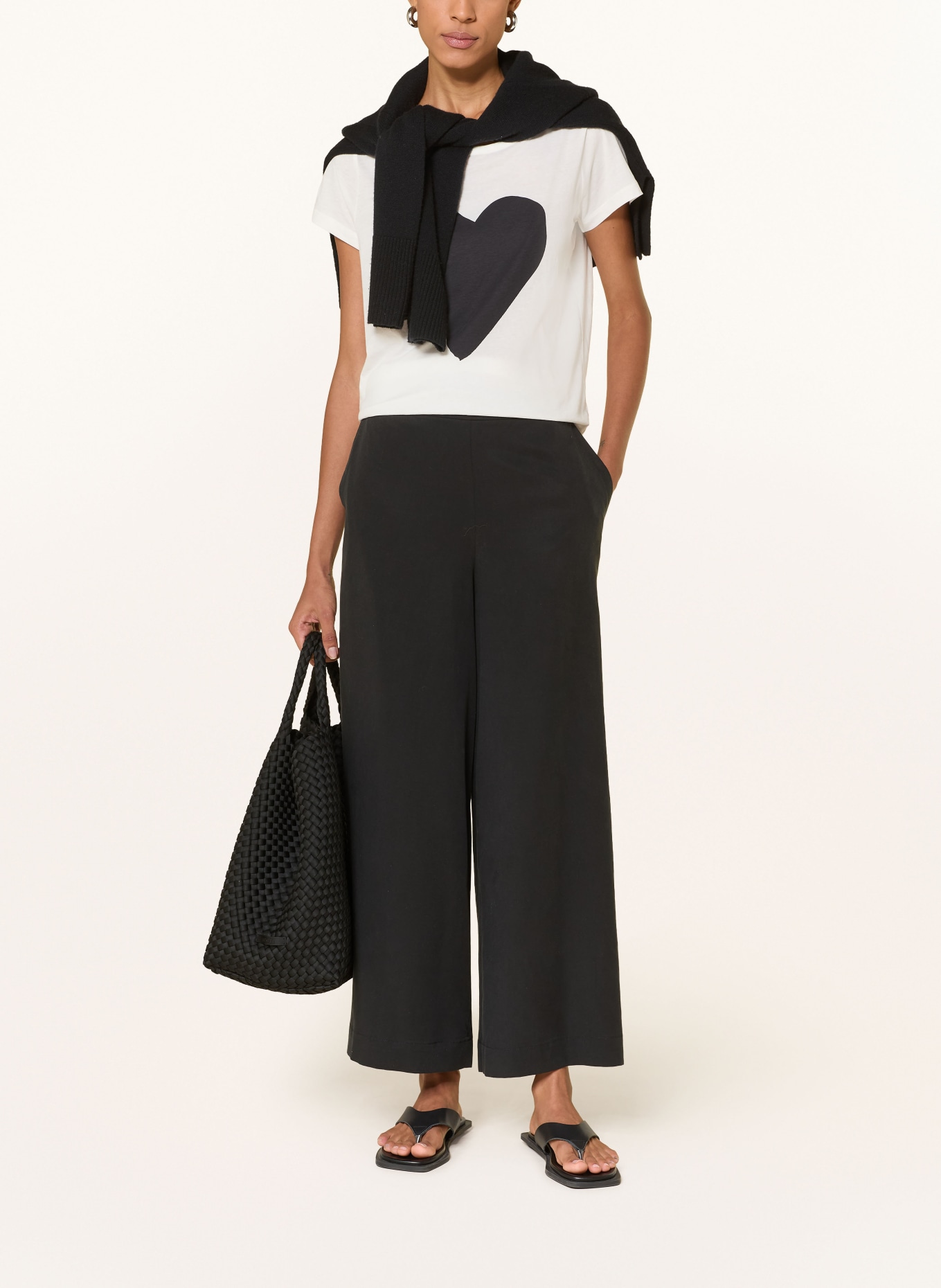 Marc O'Polo T-Shirt: WEISS / SCHWARZ