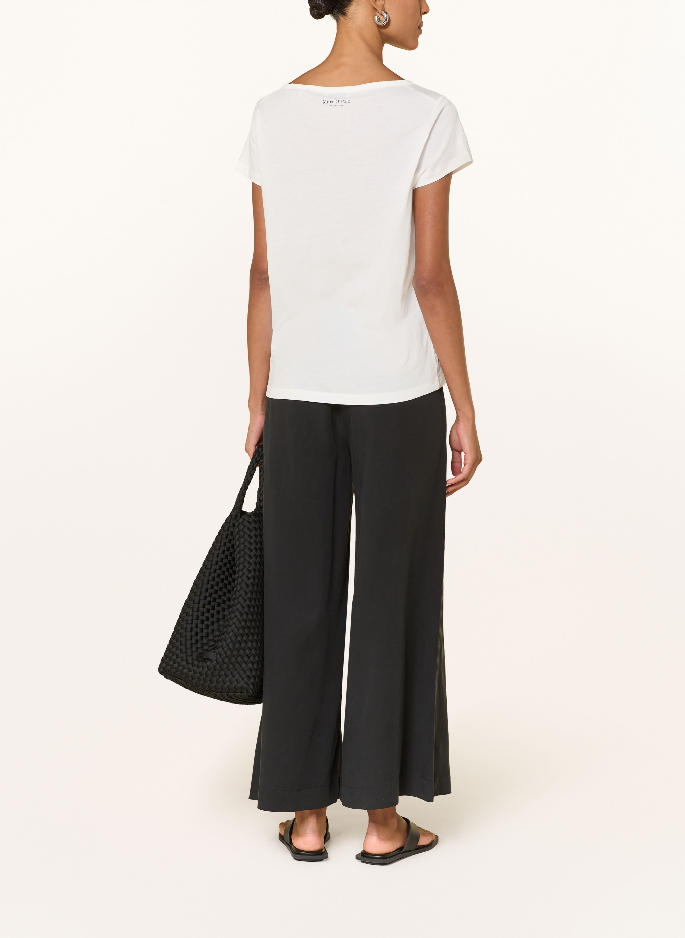 Marc O'Polo T-Shirt: WEISS / SCHWARZ