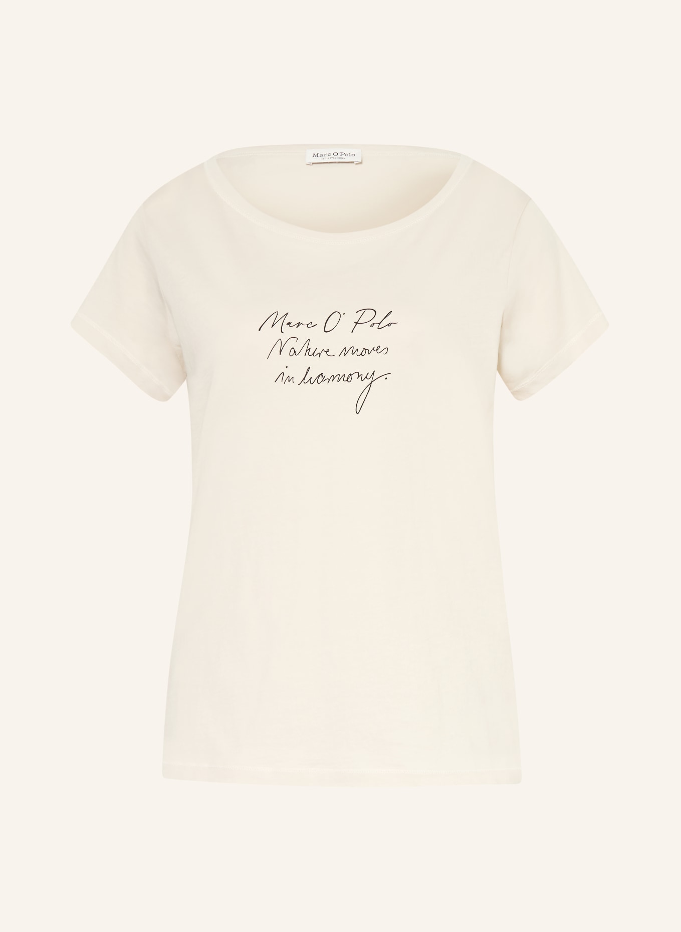 Marc O'Polo T-Shirt: HELLBRAUN / SCHWARZ