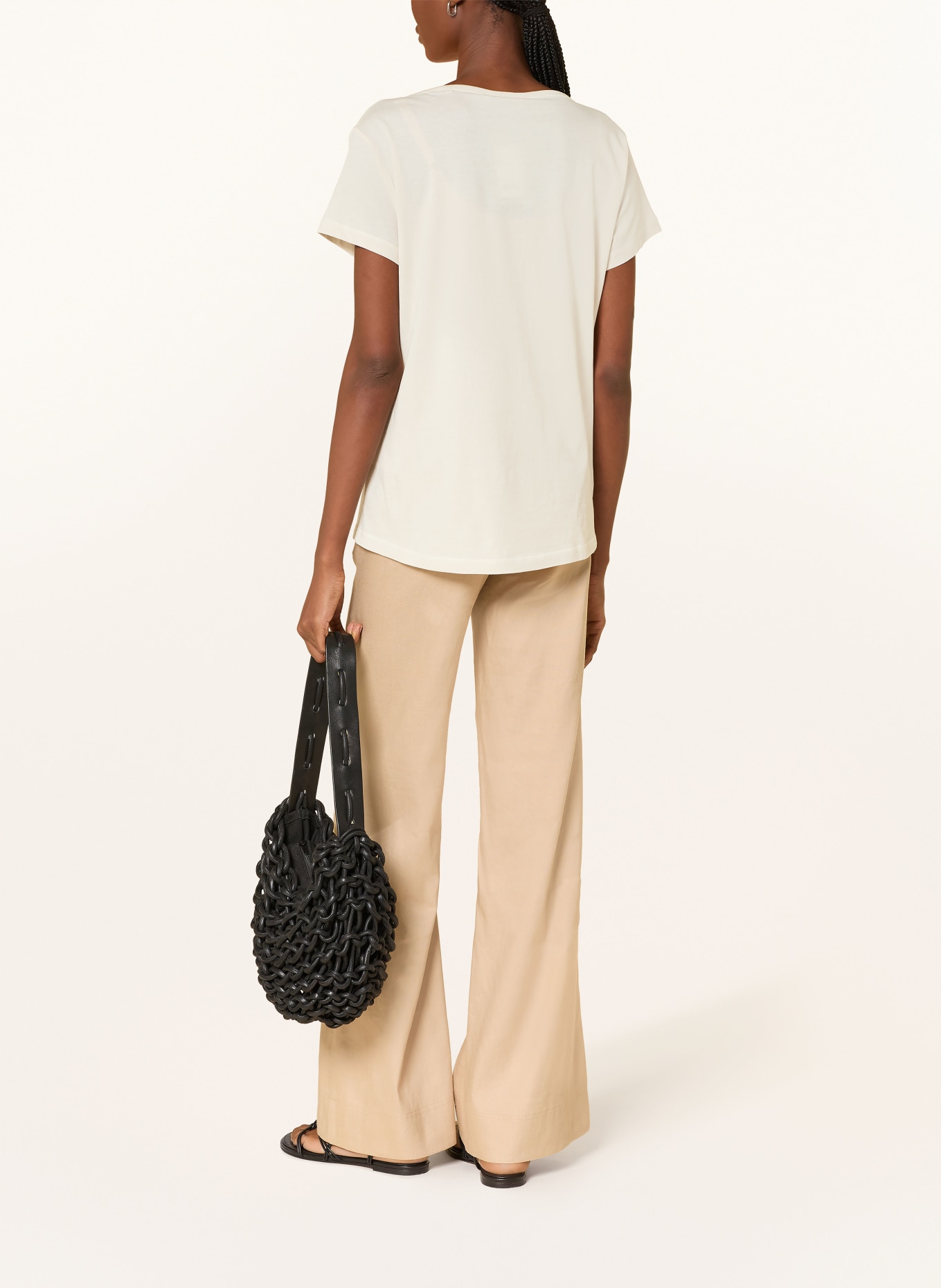 Marc O'Polo T-Shirt: HELLBRAUN / SCHWARZ