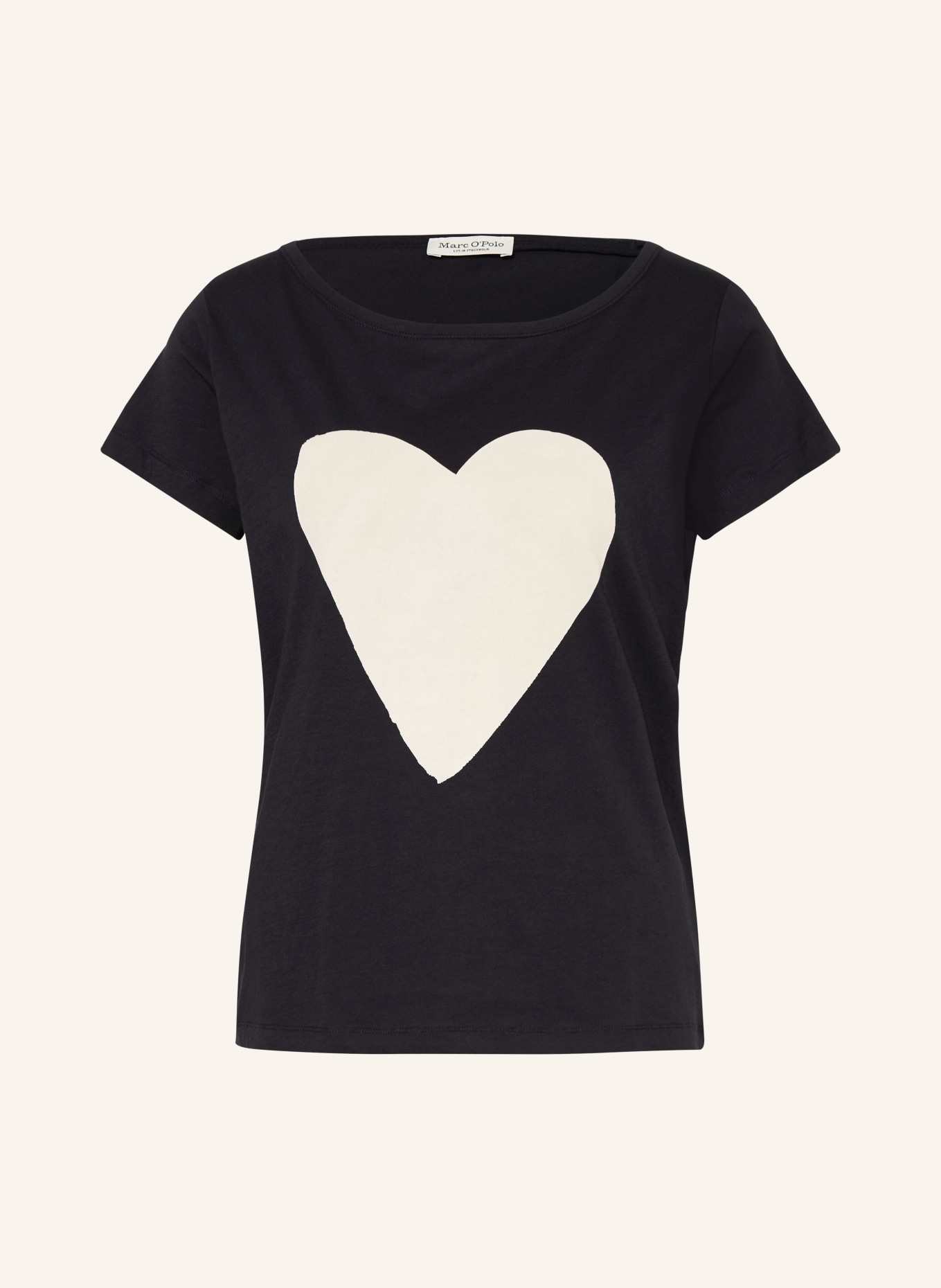 Marc O'Polo T-shirt: ZWART / WIT