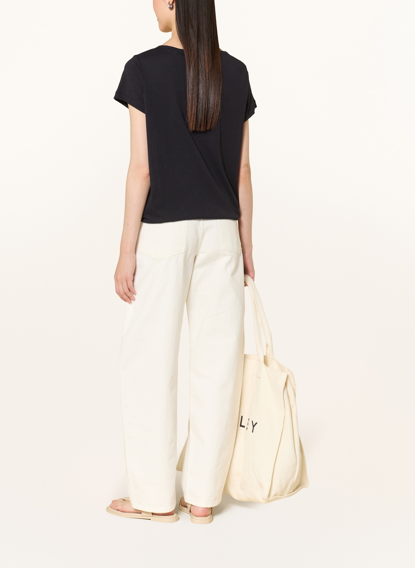 Marc O'Polo T-shirt: ZWART / WIT