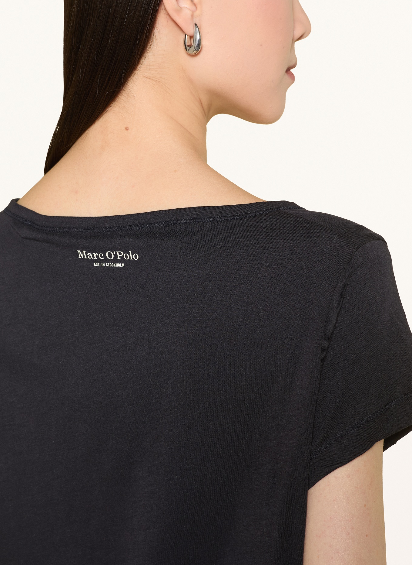 Marc O'Polo T-shirt: ZWART / WIT