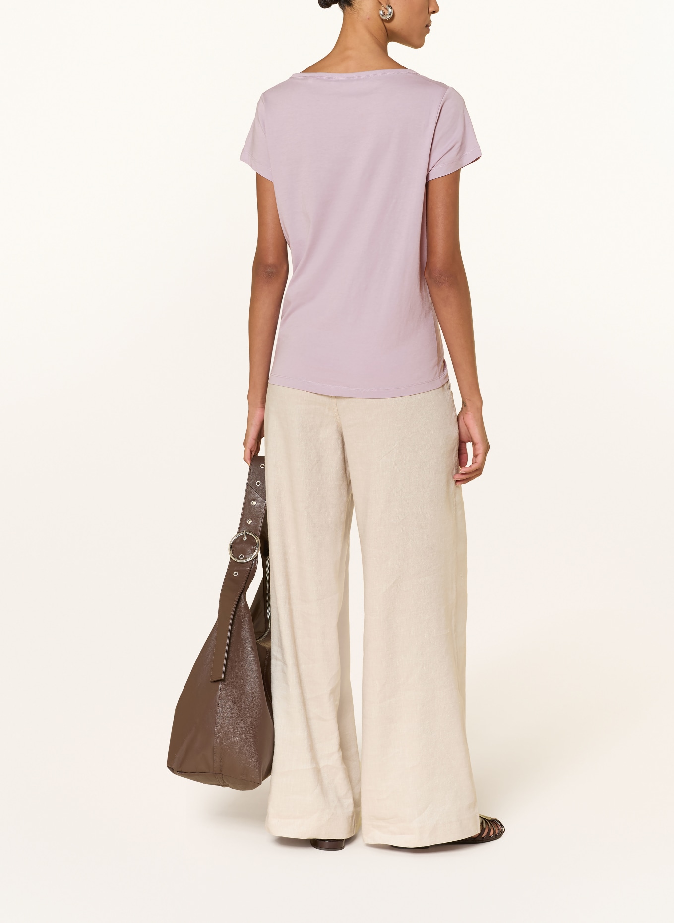 Marc O'Polo T-Shirt: HELLLILA / SCHWARZ