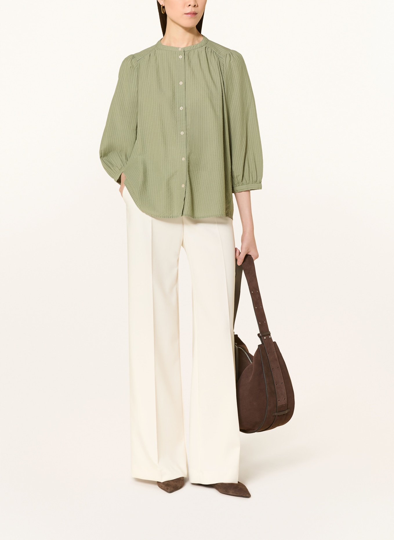 Marc O'Polo Blouse à manches 3/4: VERT CLAIR