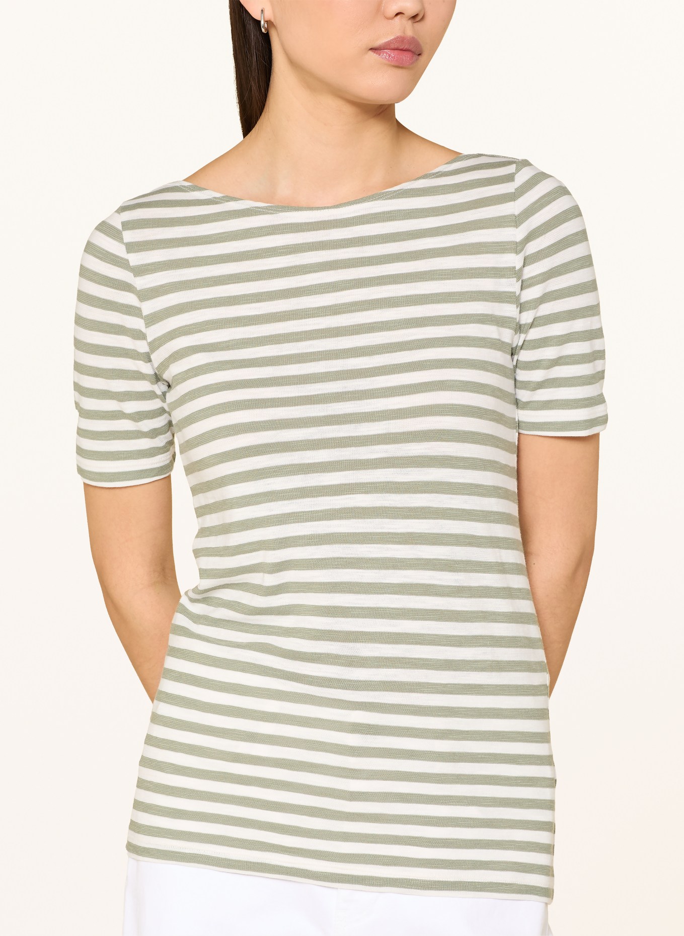 Marc O'Polo T-shirt: OLIVE / CREAM