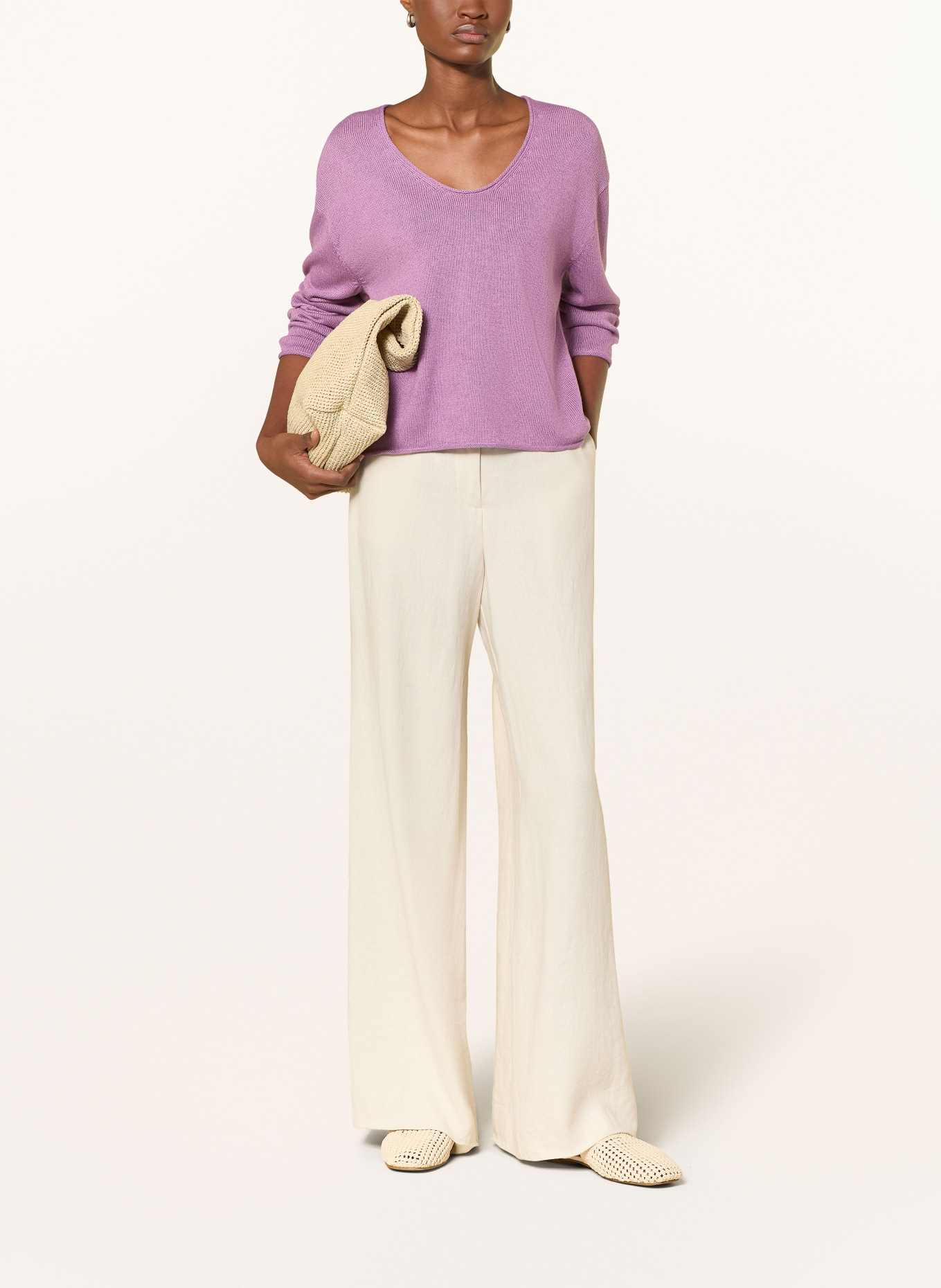 Marc O'Polo Pullover mit Leinen: LILA