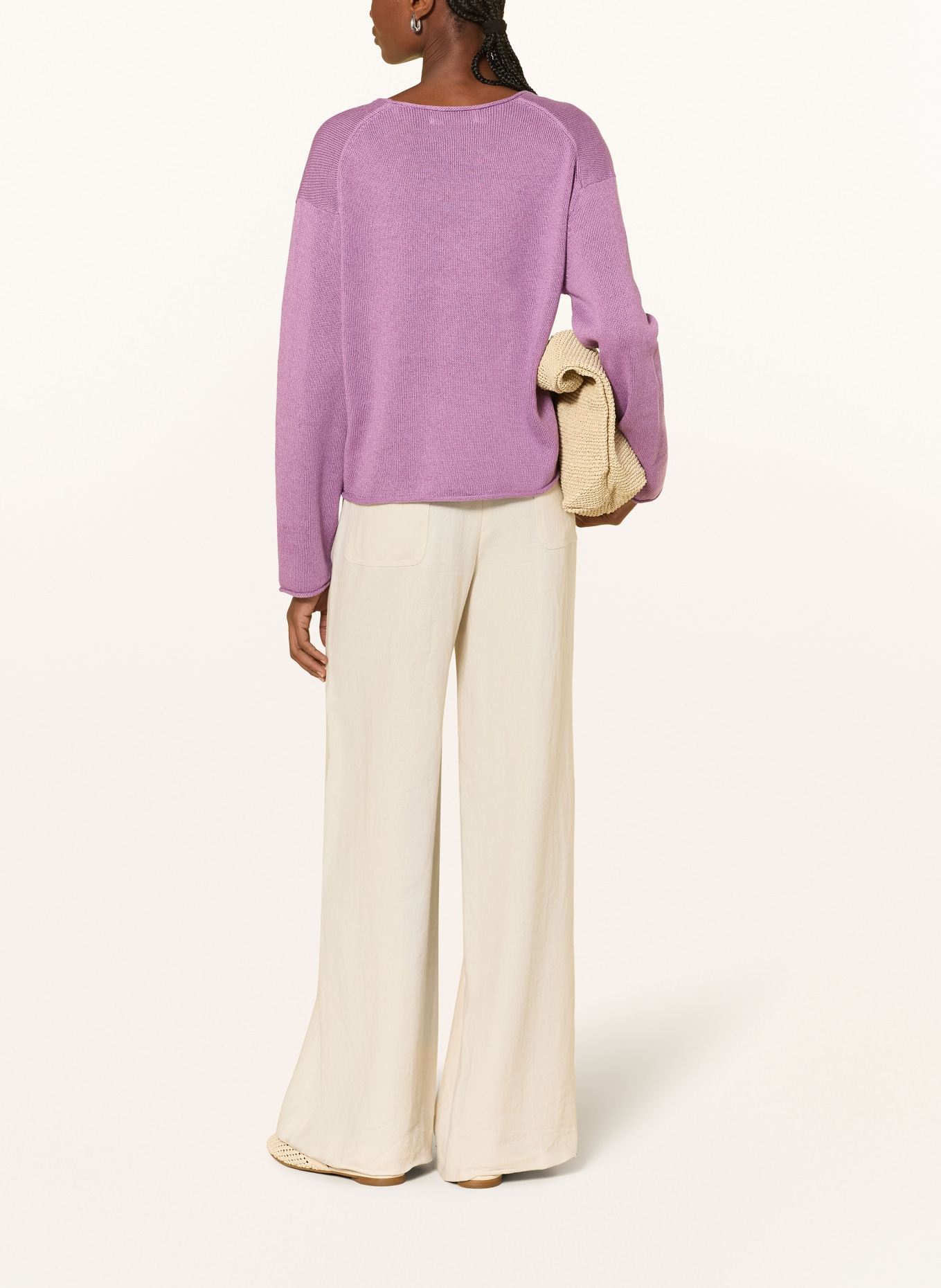 Marc O'Polo Pullover mit Leinen: LILA