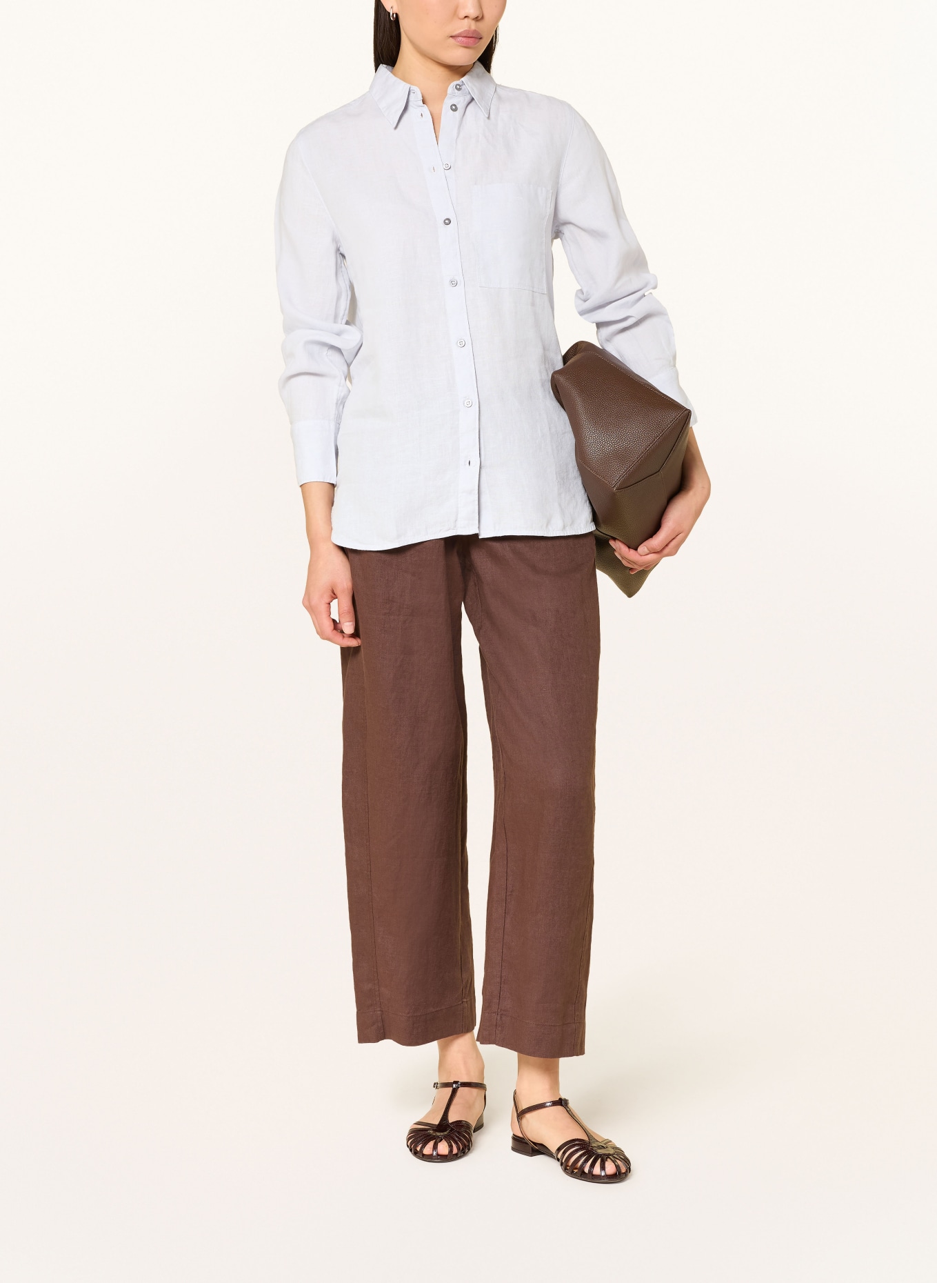 Marc O'Polo Hemdbluse aus Leinen: BLAUGRAU