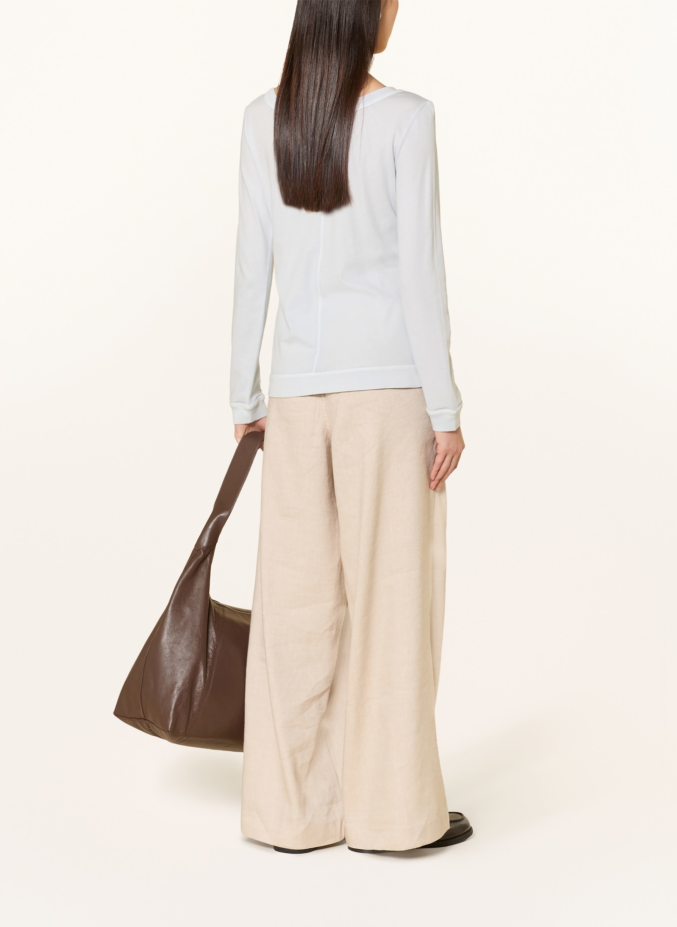 Marc O'Polo T-shirt met lange mouwen: LICHTBLAUW