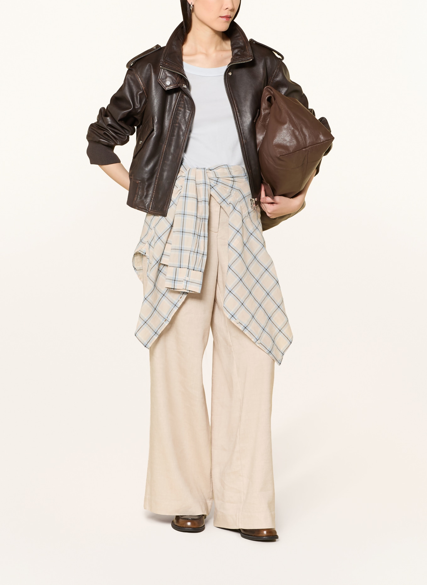 Marc O'Polo T-shirt met lange mouwen: LICHTBLAUW