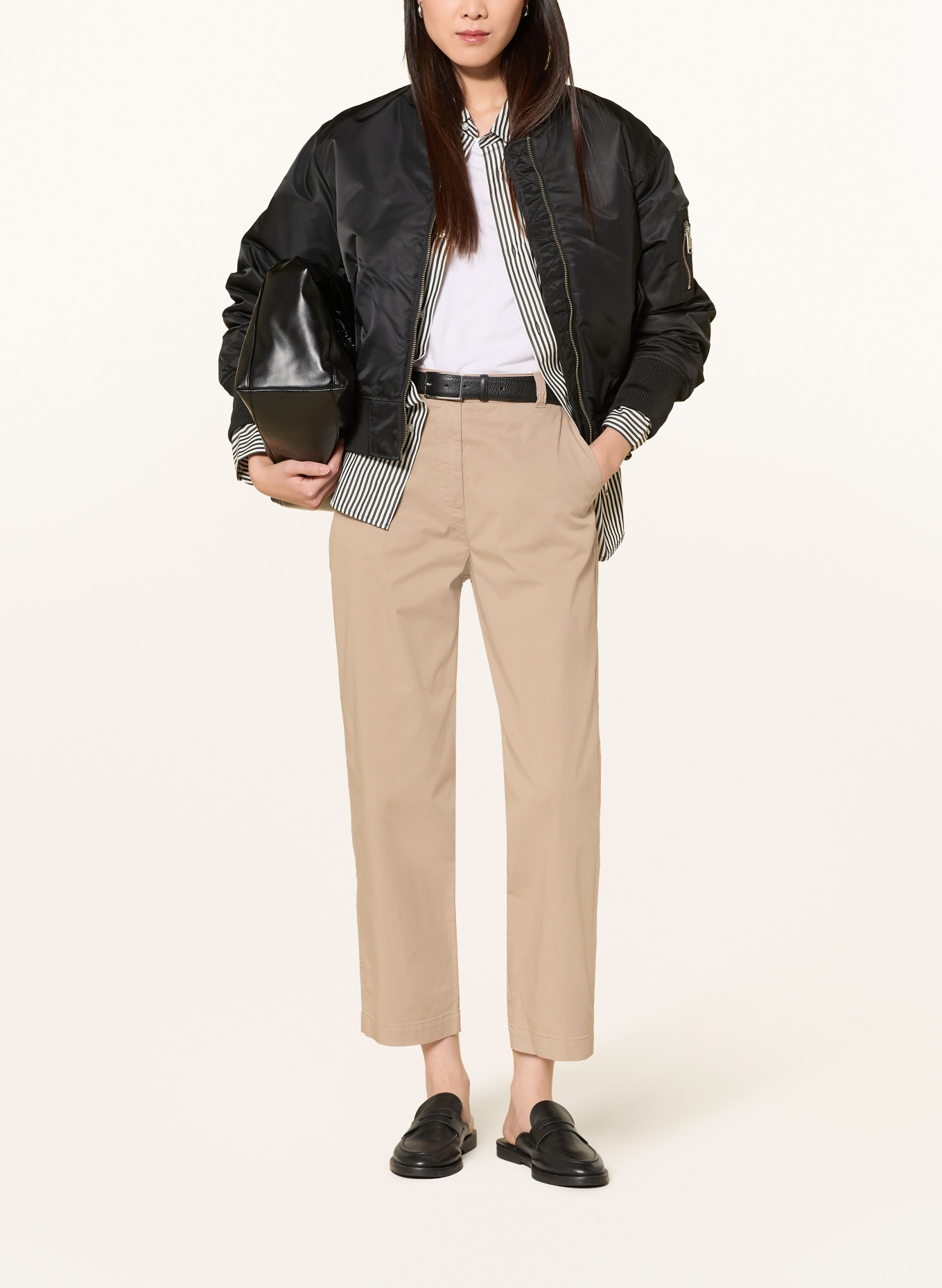 Marc O'Polo Spodnie 7/8 LANDE: BEŻOWY