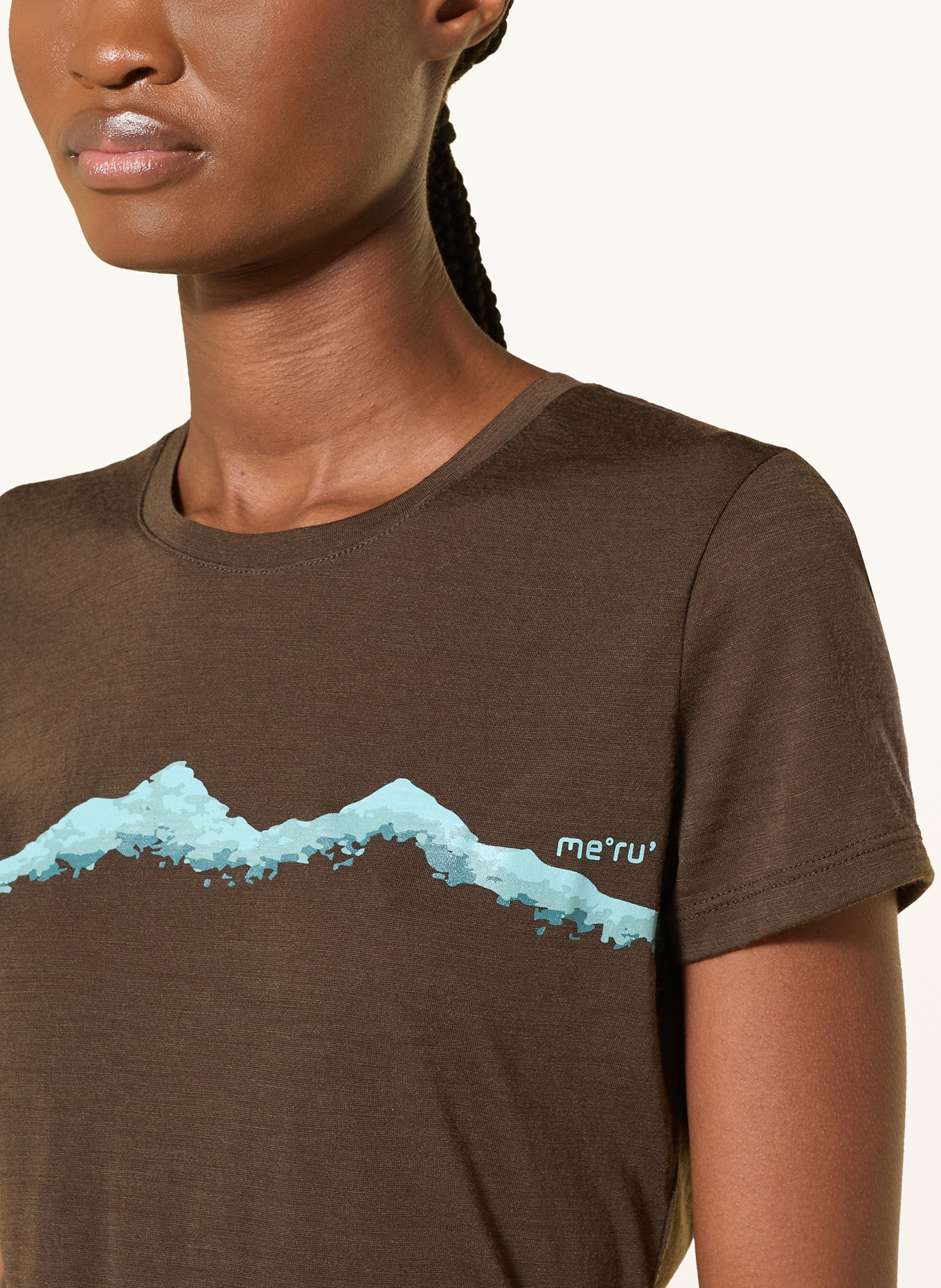 me°ru' T-shirt NELAS: MARRON FONCÉ