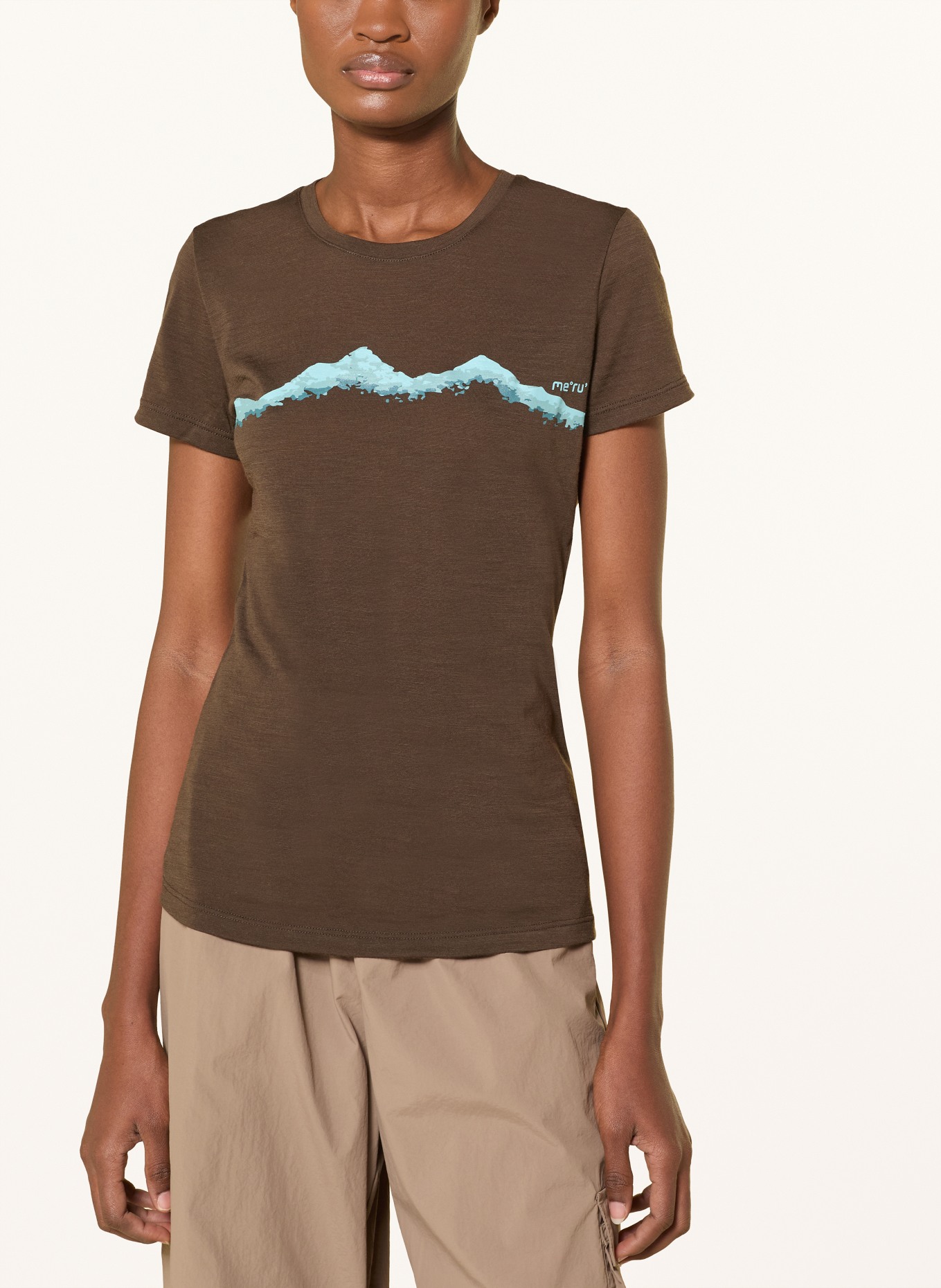 me°ru' T-shirt NELAS: MARRON FONCÉ