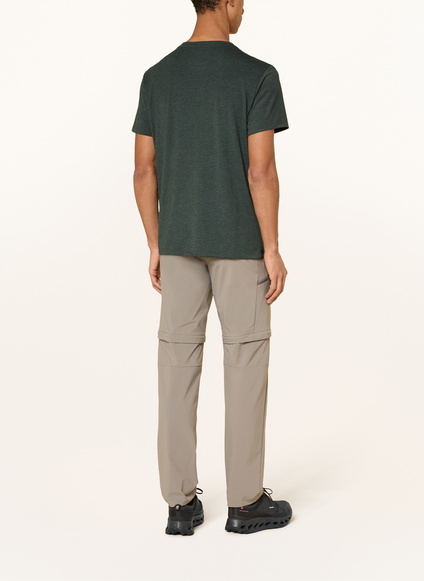 me°ru' T-shirt MOZELOS: DONKERGROEN