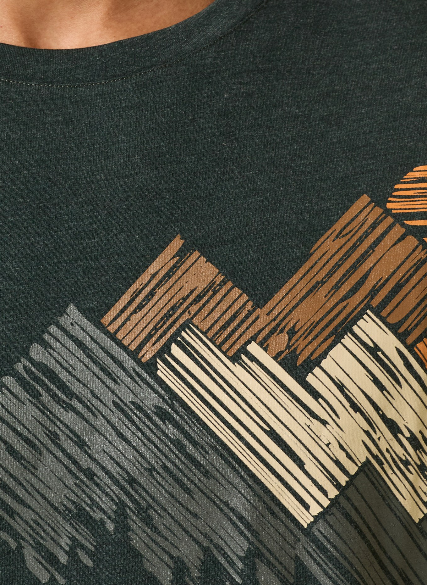 me°ru' T-shirt MOZELOS: DONKERGROEN