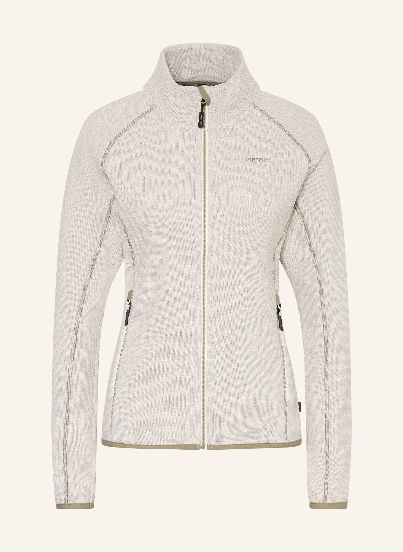 me°ru' Fleecejacke HORTA: CREME / KHAKI