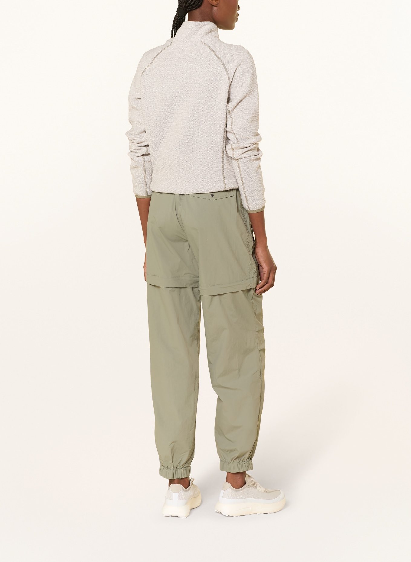 me°ru' Fleecejacke HORTA: CREME / KHAKI