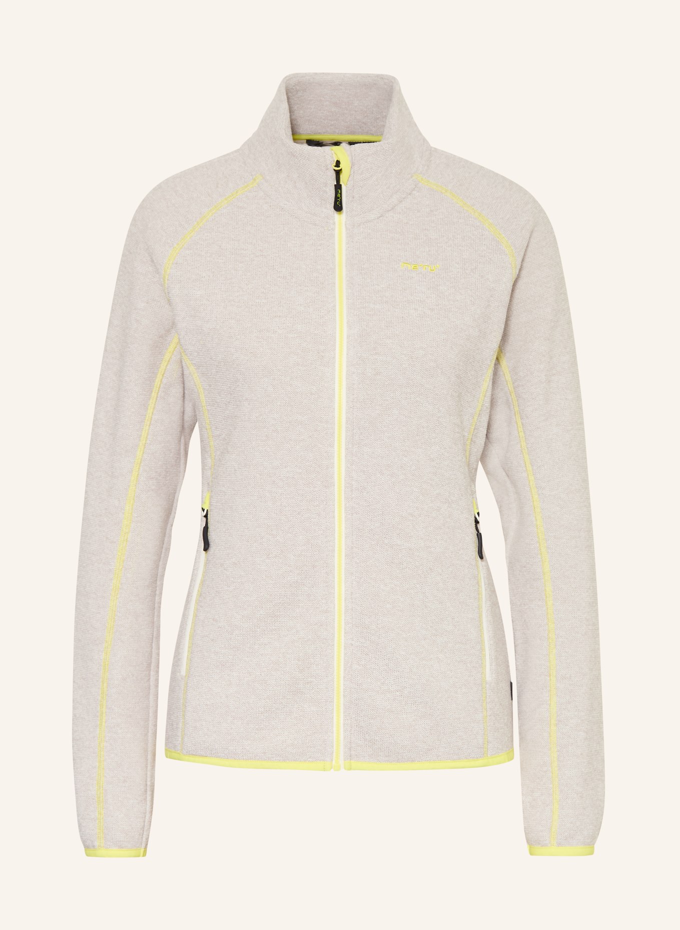 me°ru' Fleecejacke HORTA: NEONGELB / CREME