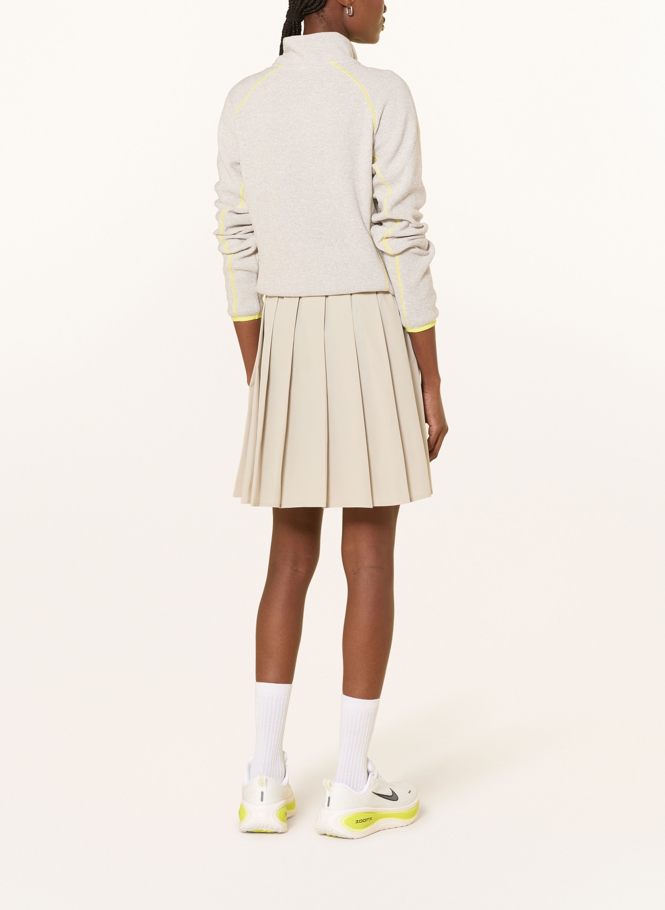 me°ru' Fleecejacke HORTA: NEONGELB / CREME