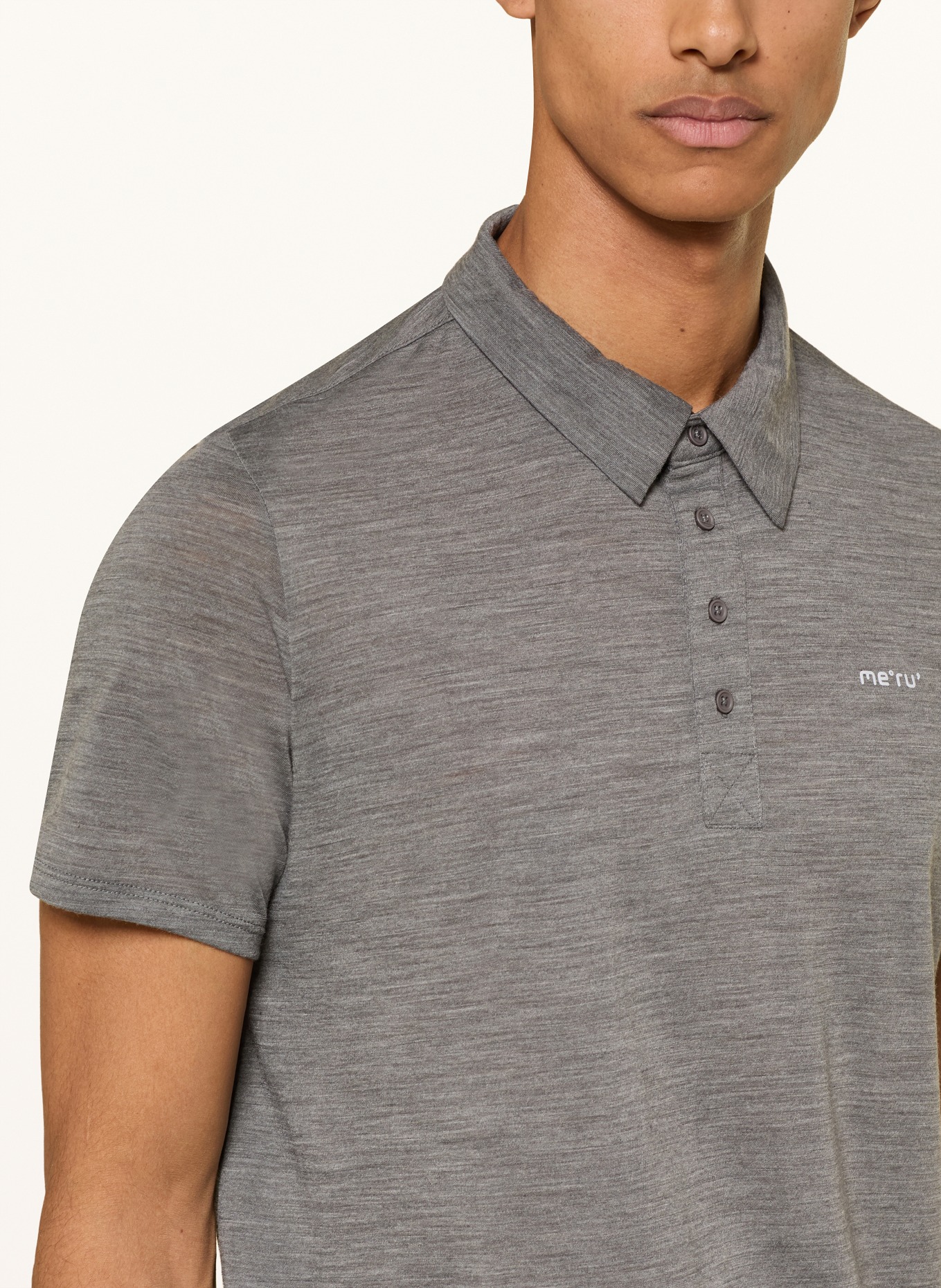 me°ru' MONFORTE-polo met merinowol: GRIJS