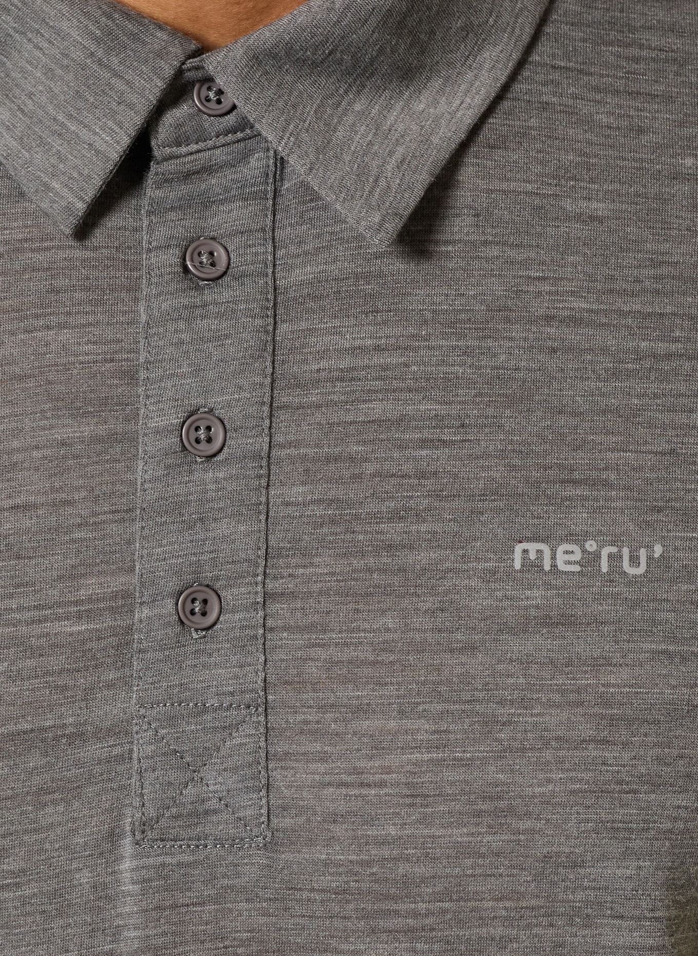 me°ru' MONFORTE-polo met merinowol: GRIJS