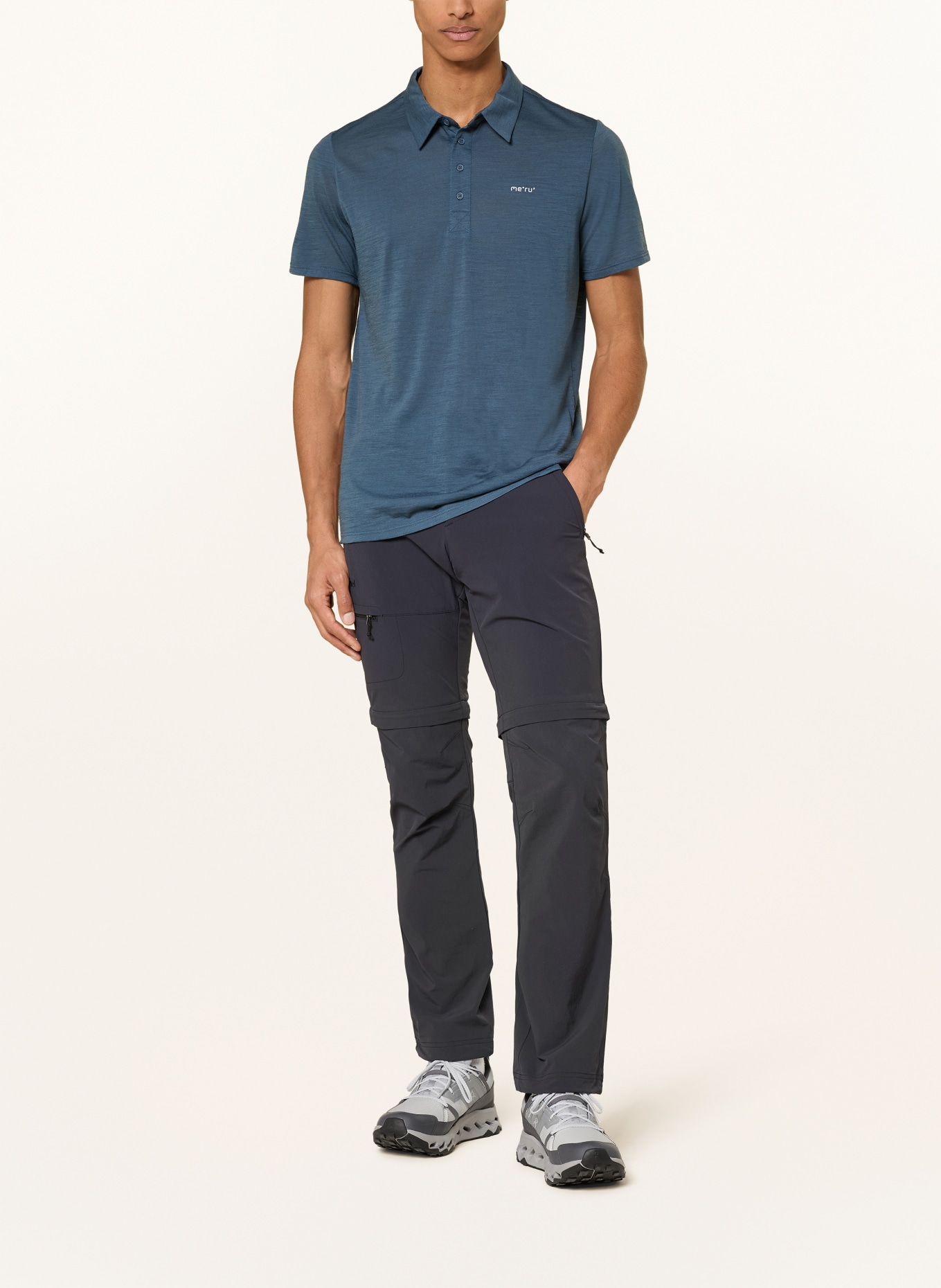 me°ru' MONFORTE-polo met merinowol: BLAUW