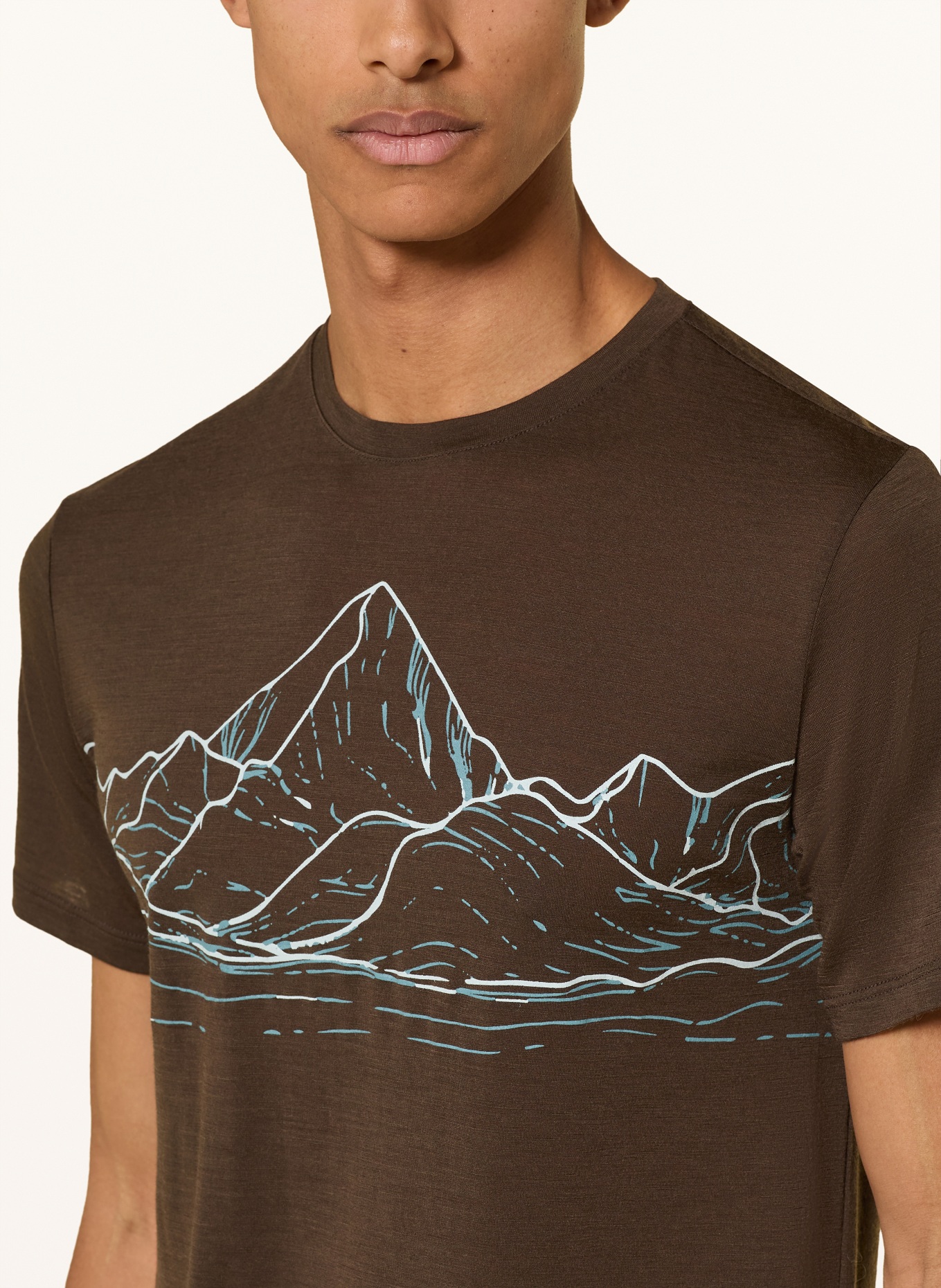 me°ru' T-shirt MURTOSA met merinowol: BRUIN