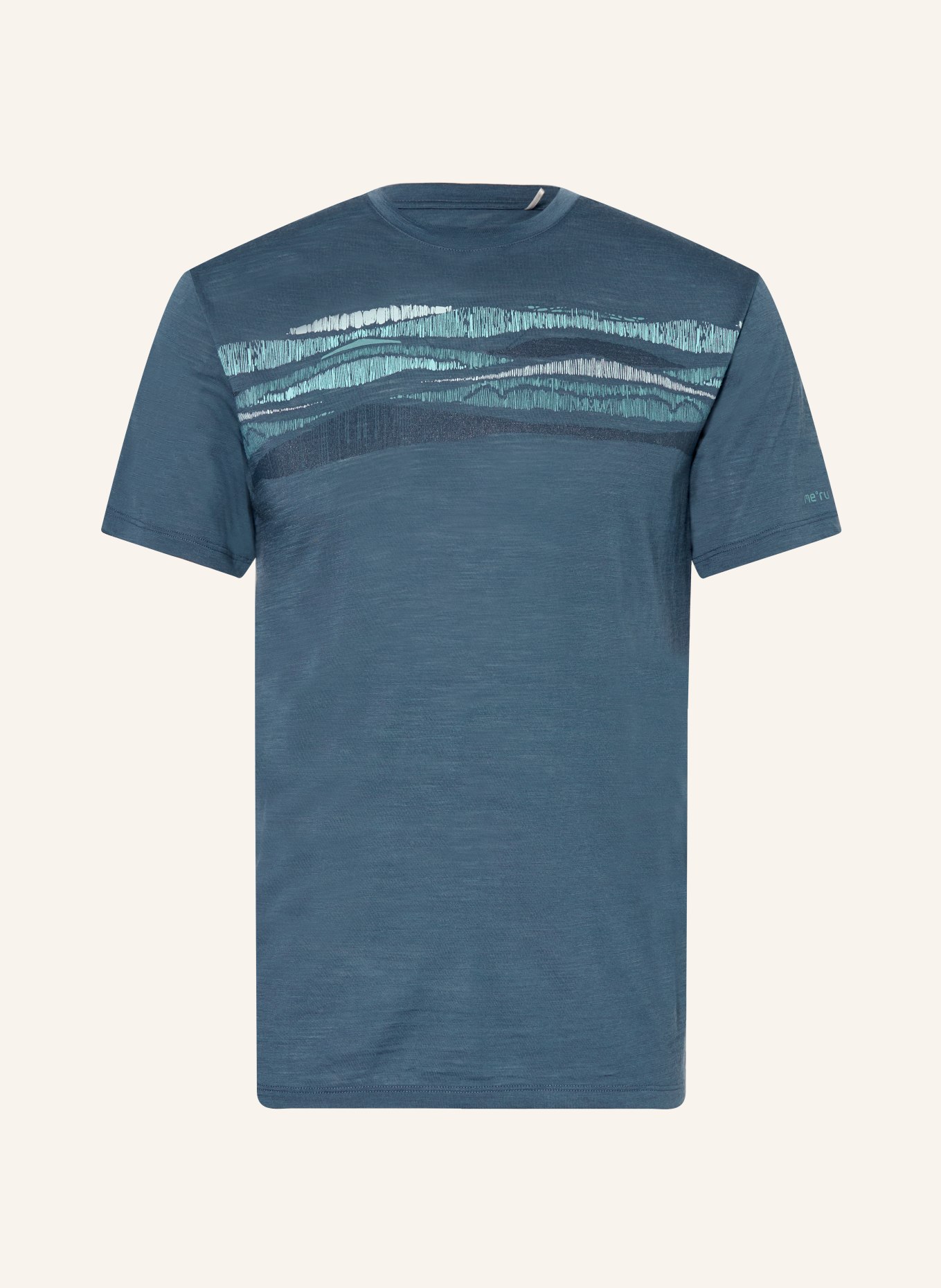 me°ru' T-shirt MURTOSA met merinowol: PETROL