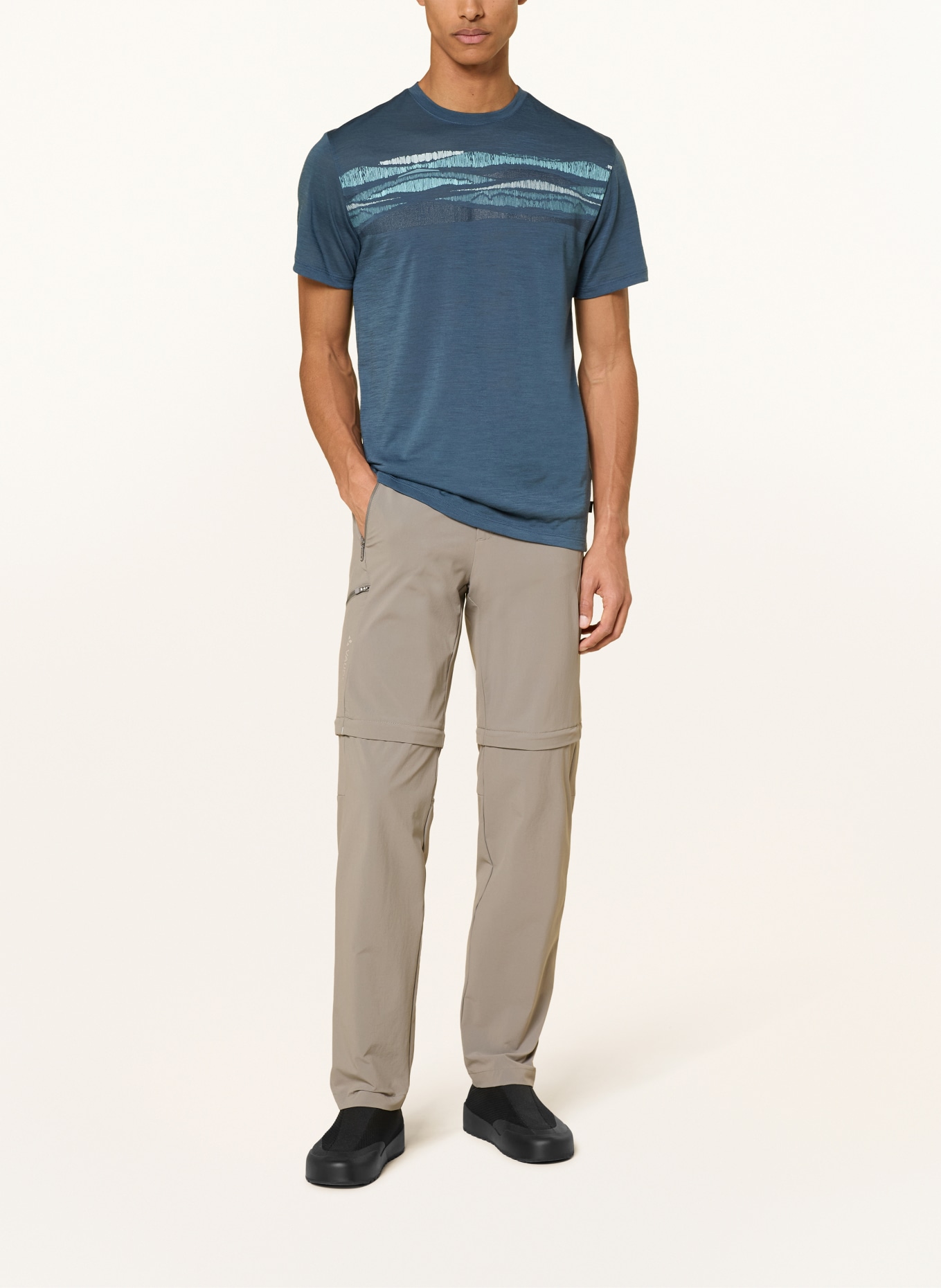 me°ru' T-shirt MURTOSA met merinowol: PETROL