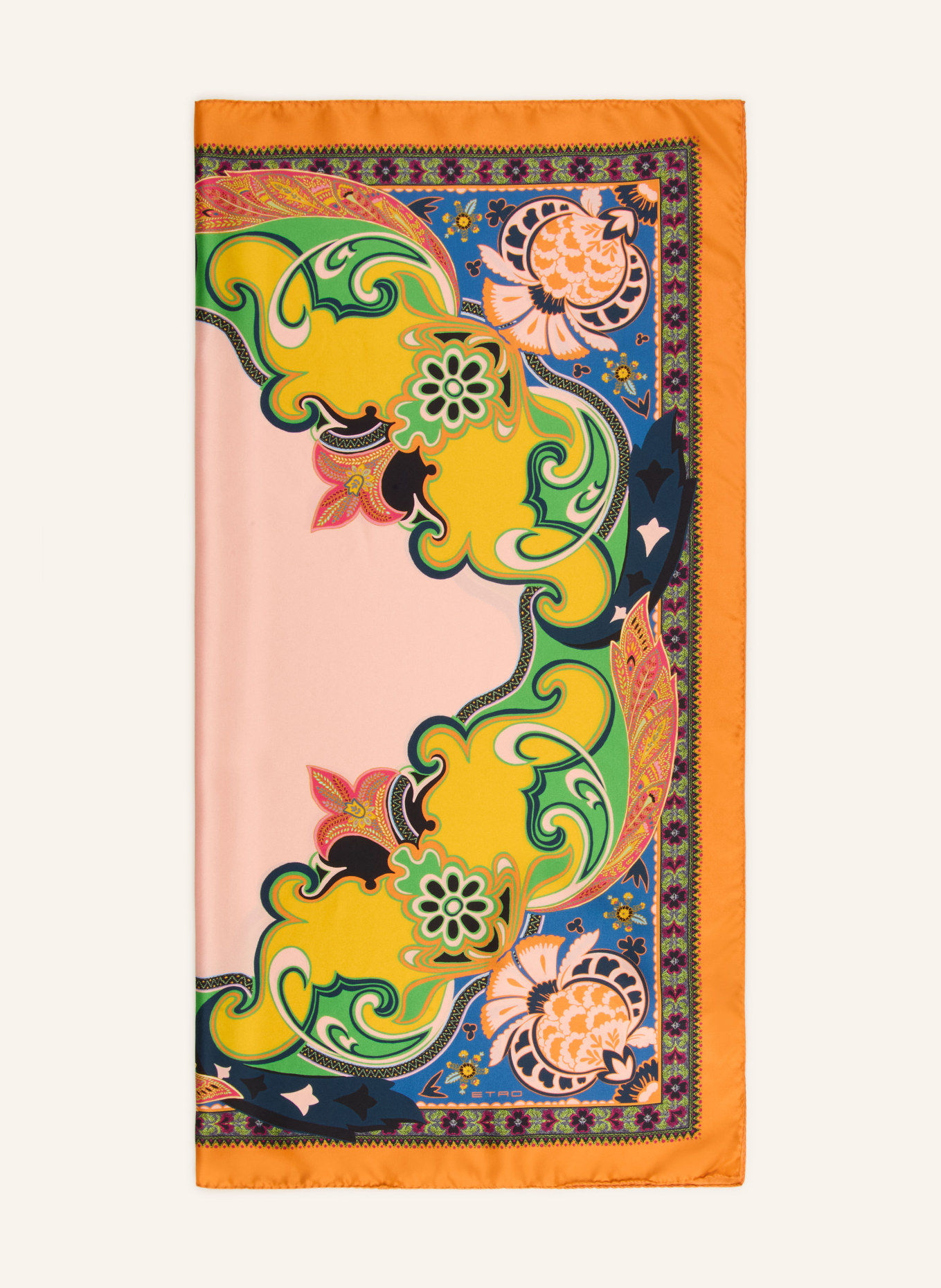 ETRO Seidentuch: ROSÉ / ORANGE / GELB