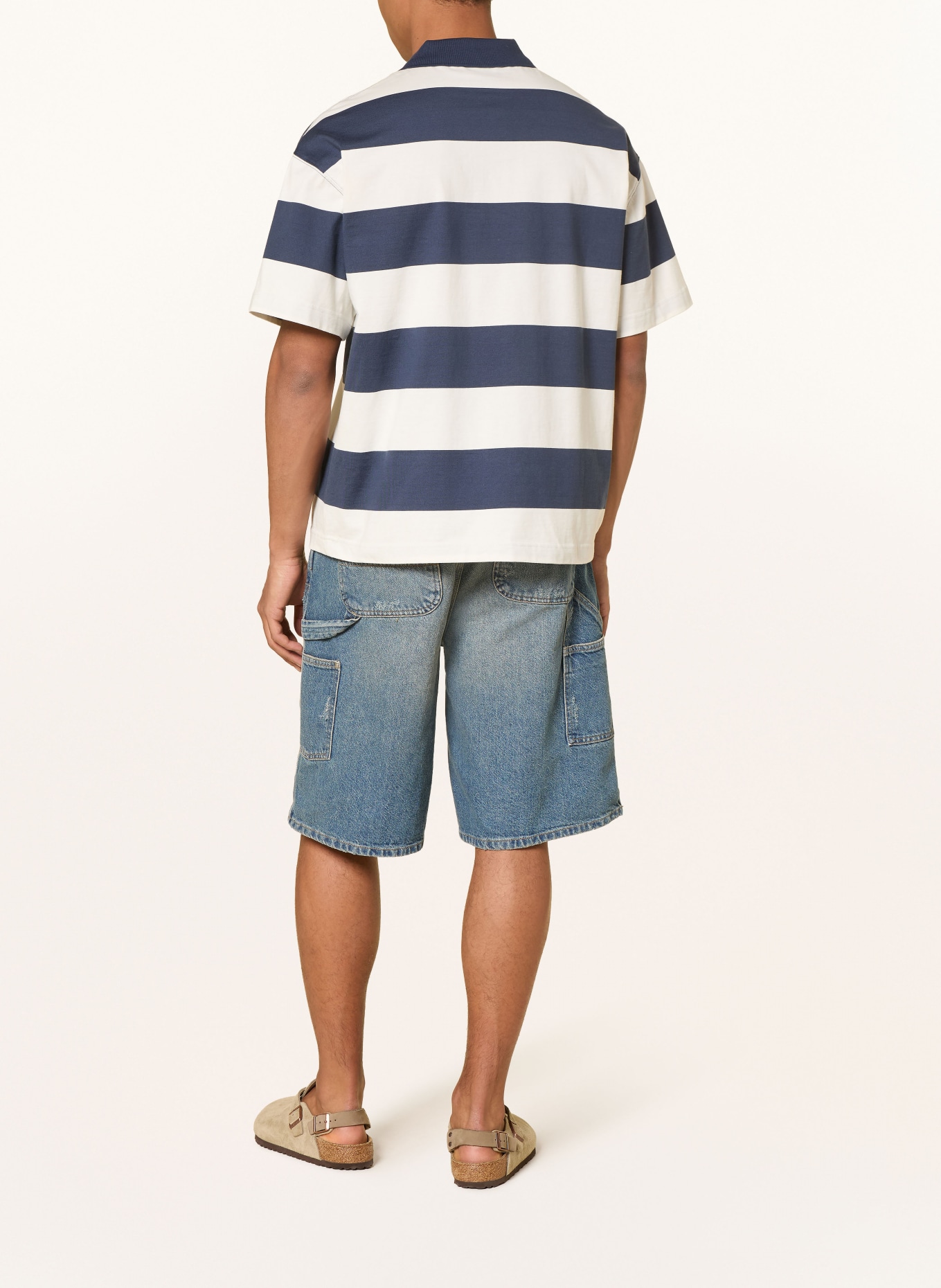 carhartt WIP Jersey-Poloshirt DELRAY: DUNKELBLAU / WEISS