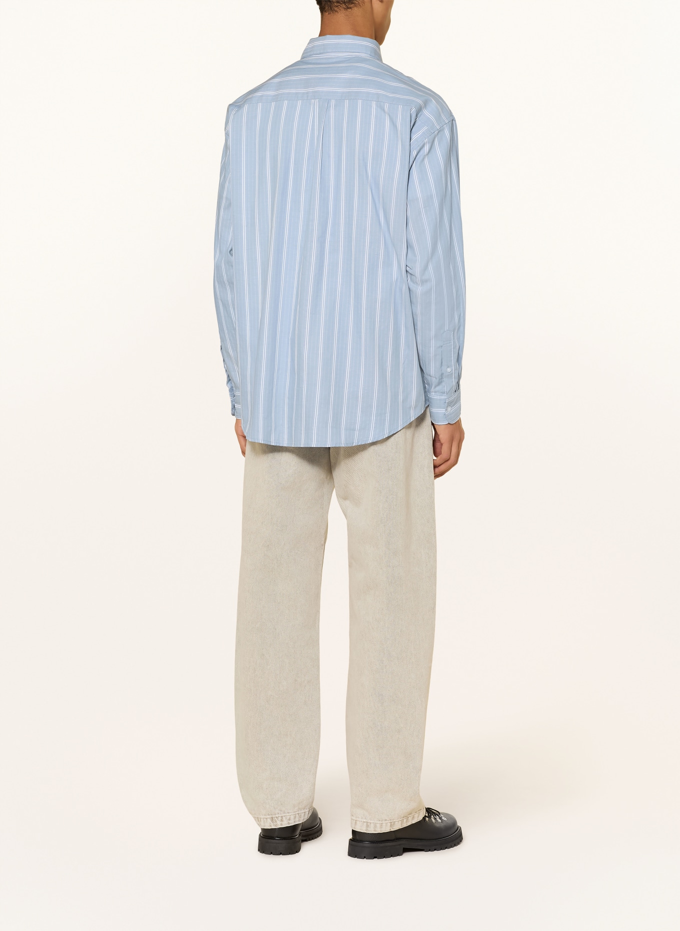 carhartt WIP Hemd Loose Fit: HELLBLAU / WEISS