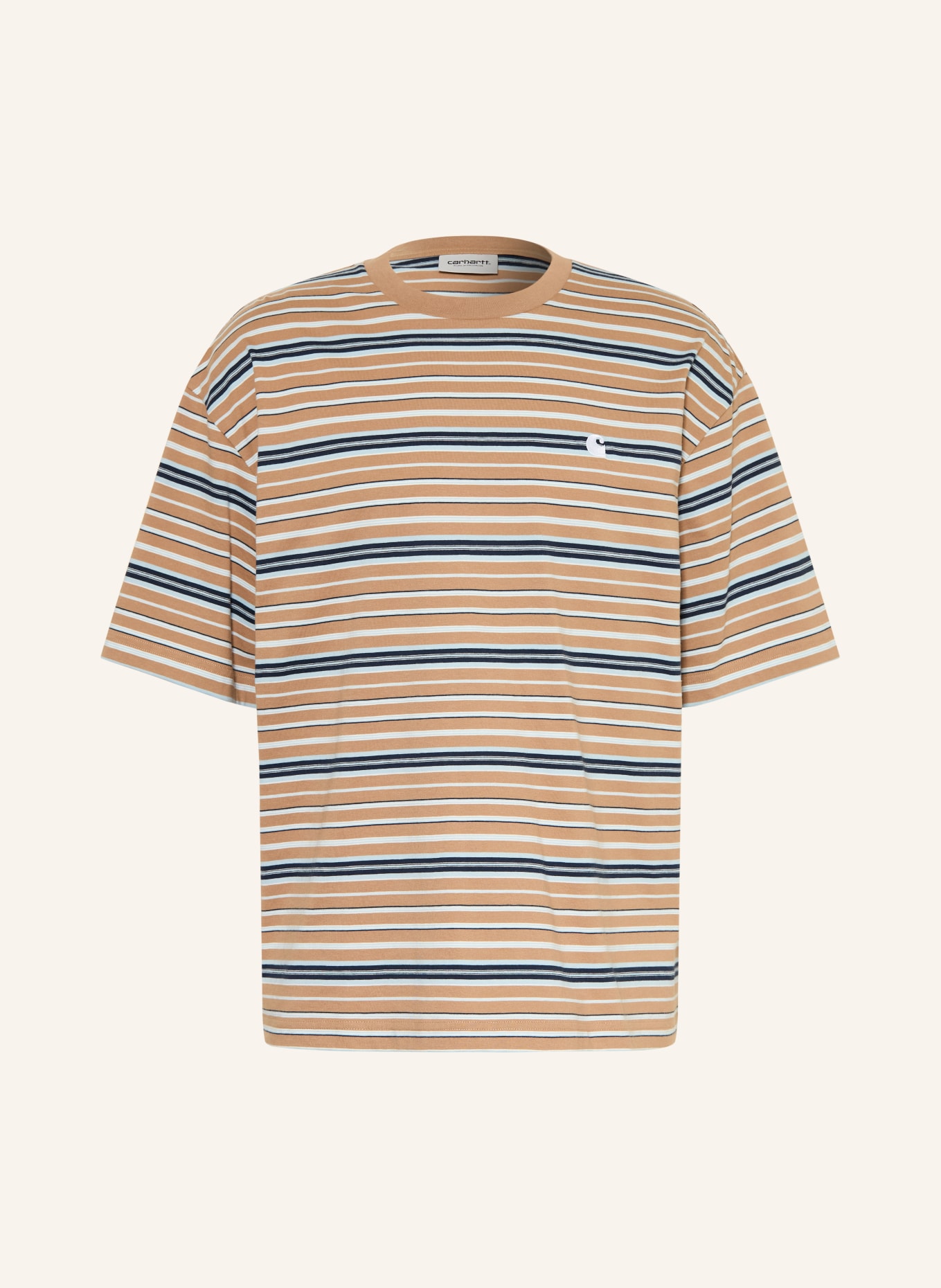 carhartt WIP ZANE T-shirt: LIGHT BROWN / LIGHT BLUE / DARK BLUE
