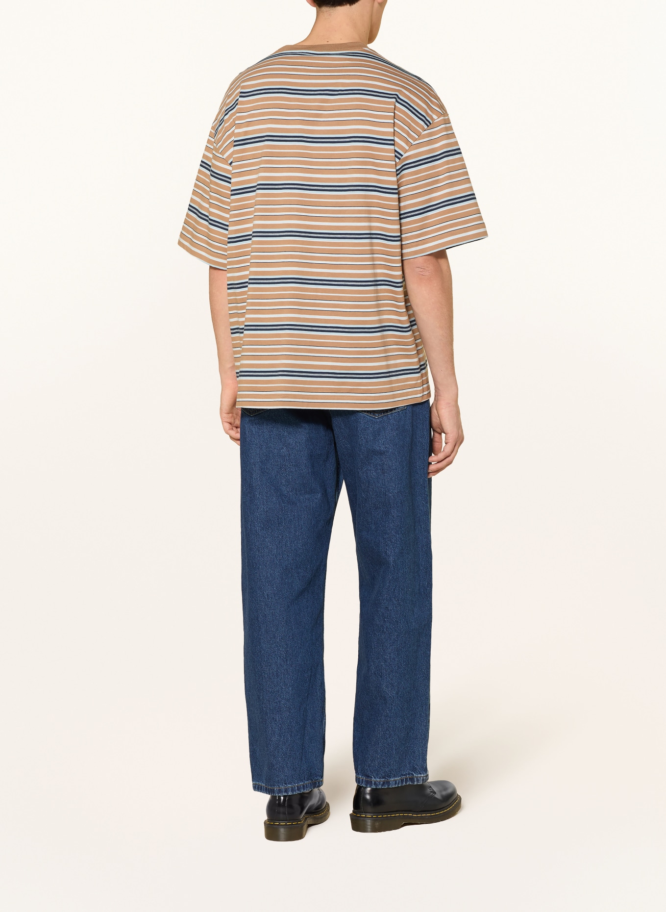 carhartt WIP ZANE T-shirt: LIGHT BROWN / LIGHT BLUE / DARK BLUE