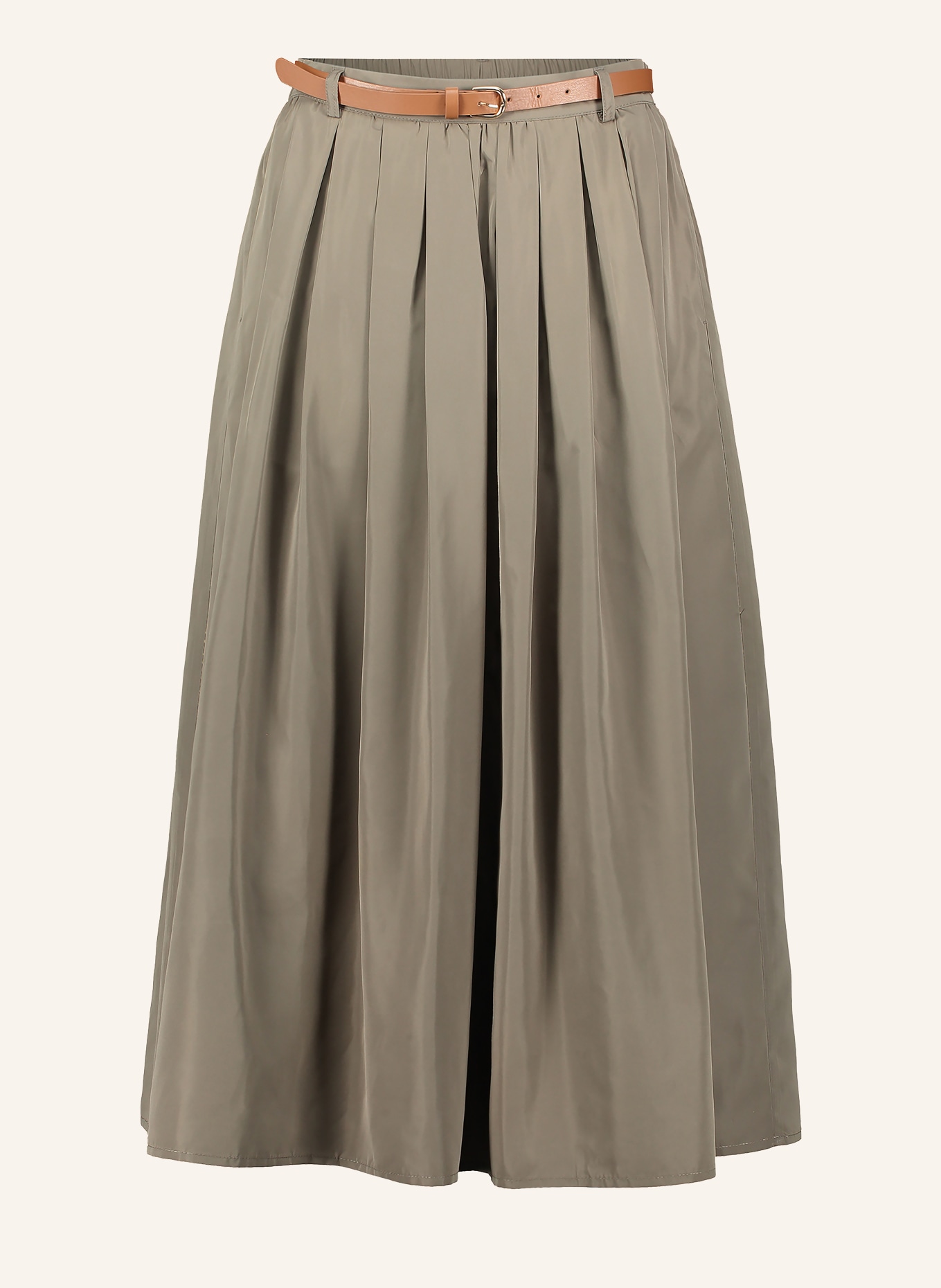 CARTOON Rock mit Plissees: KHAKI