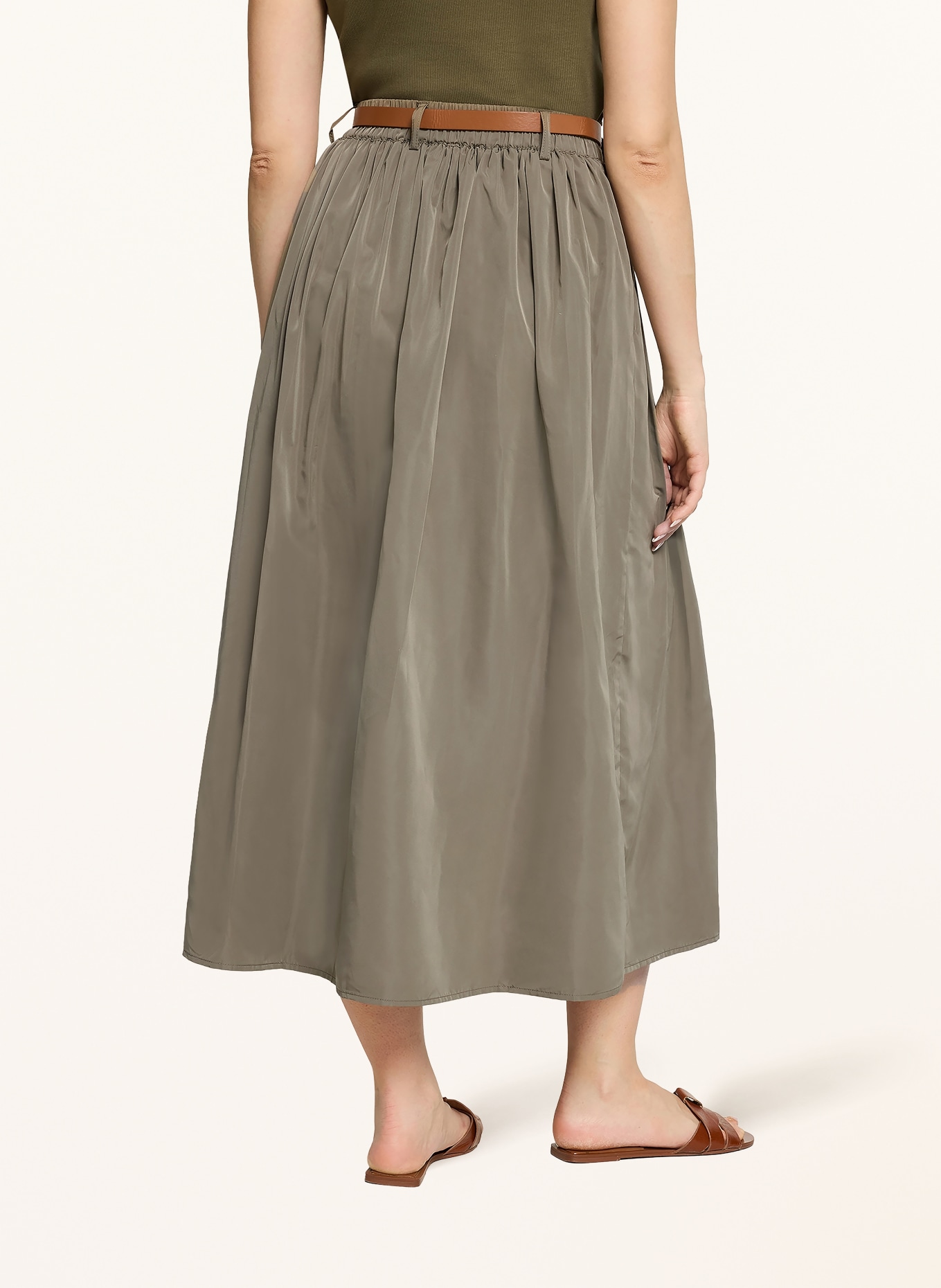 CARTOON Rock mit Plissees: KHAKI